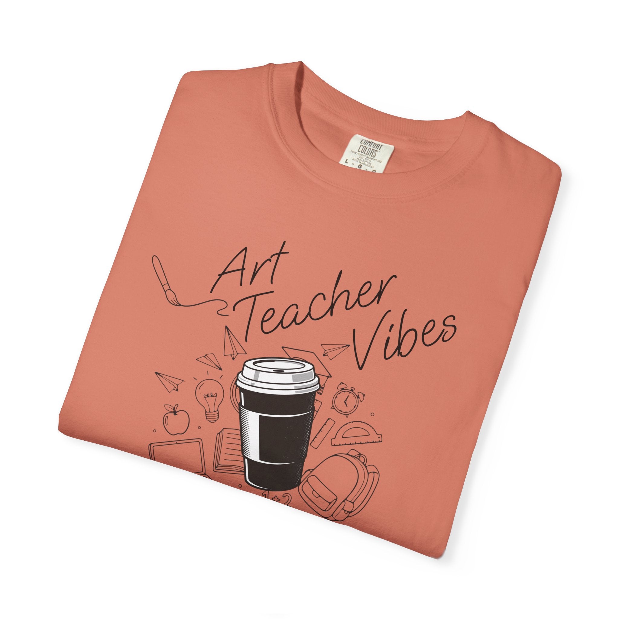 Art Teacher Vibes Doodle T-shirt | School Supplies Illustration