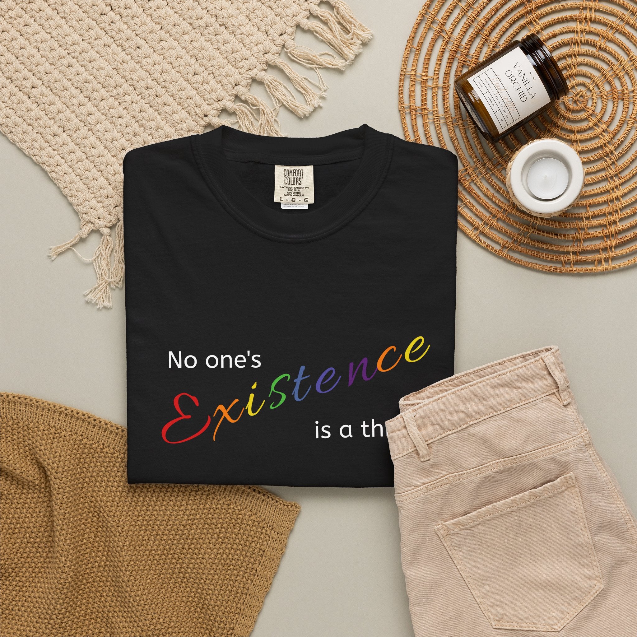 No One's Existence is a Threat Rainbow Pride T-Shirt