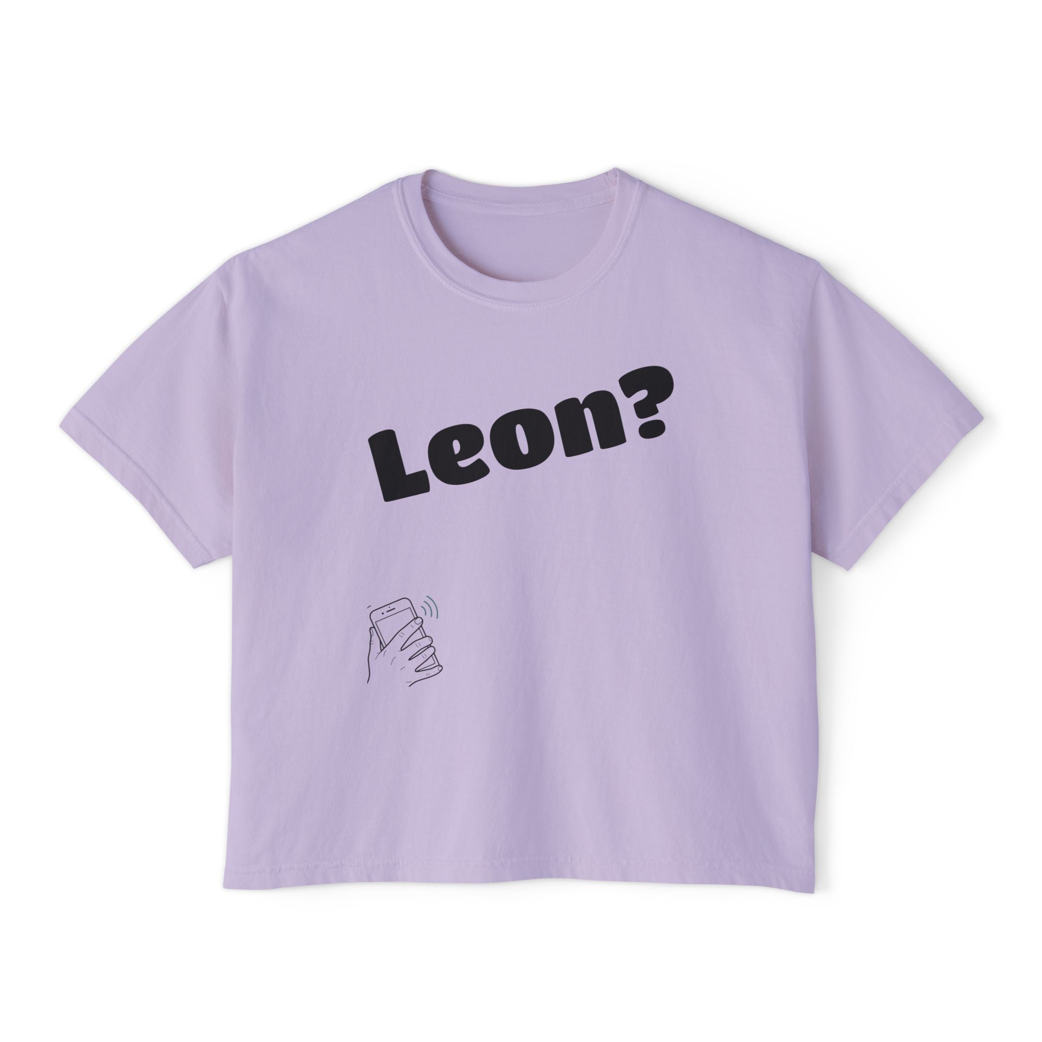 Leon? Bubble Text Crop Tee | Boxy Tee