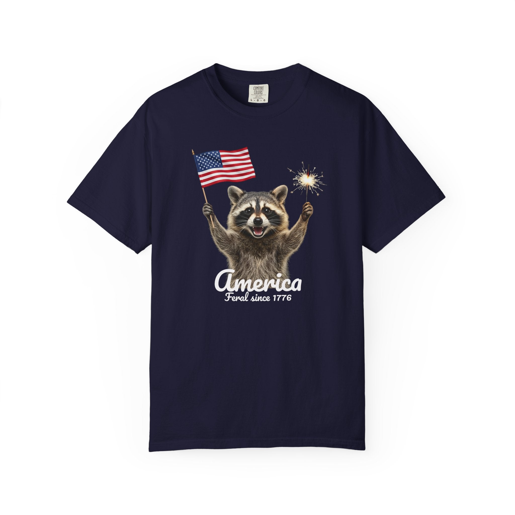 Patriotic Raccoon T-Shirt — "America 1776" Tee