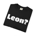 Leon? T-shirt | Playful Bubble Letter Text Tee
