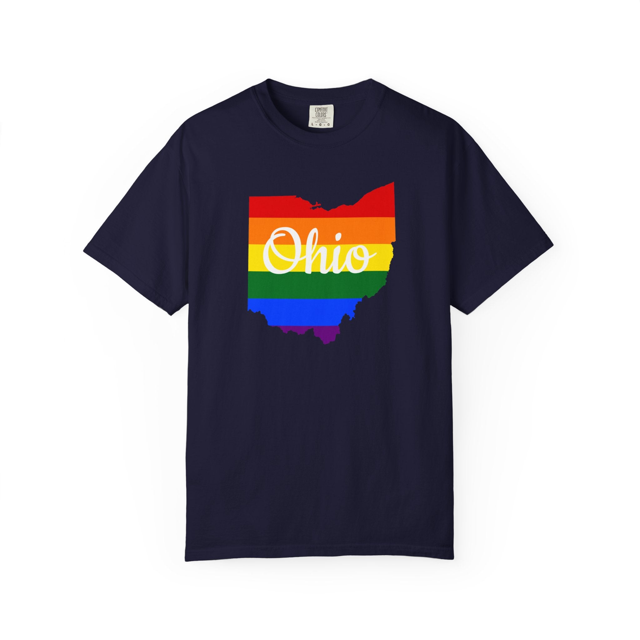 Rainbow Pride Ohio T-shirt | State Map Shirt