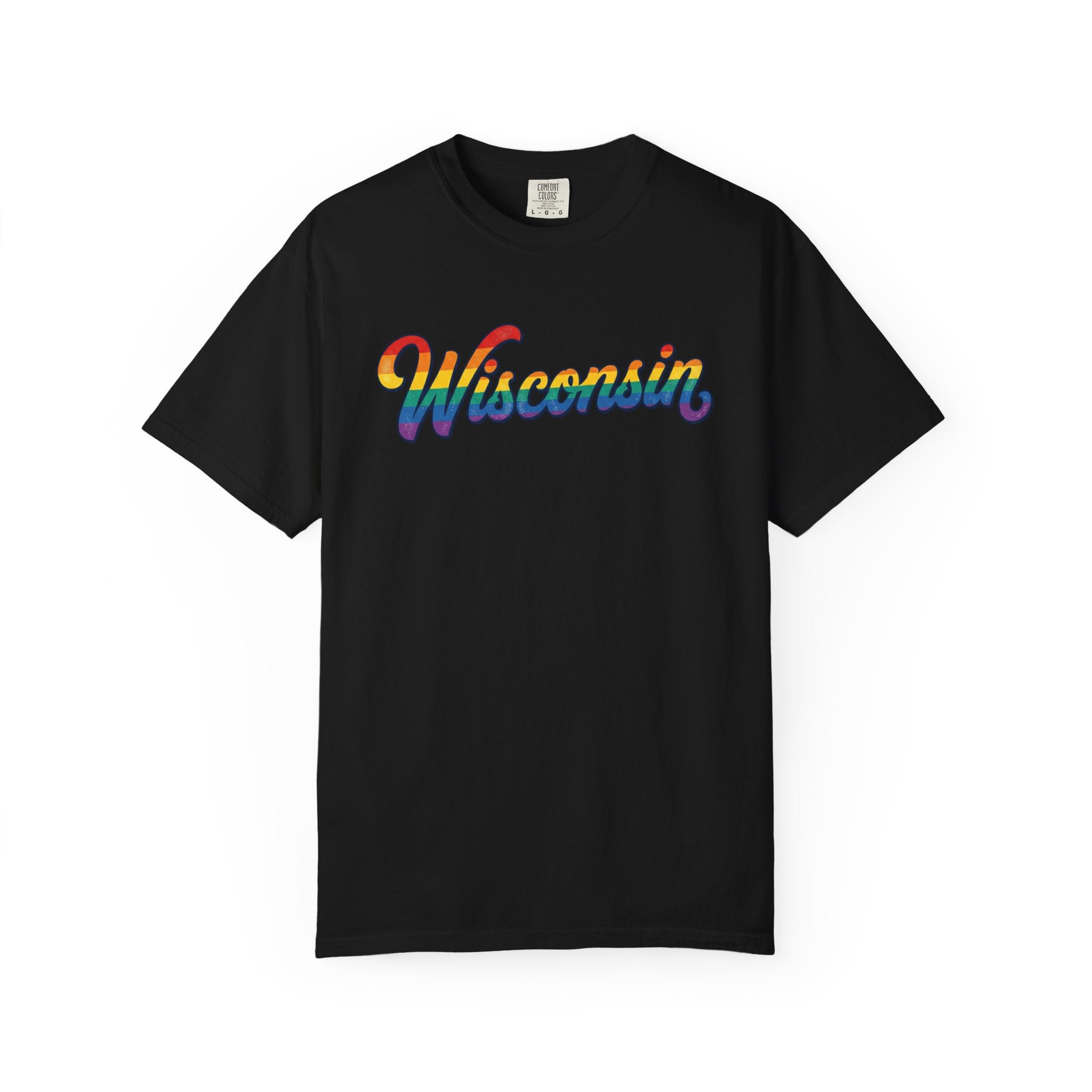 Wisconsin Rainbow Script T-Shirt