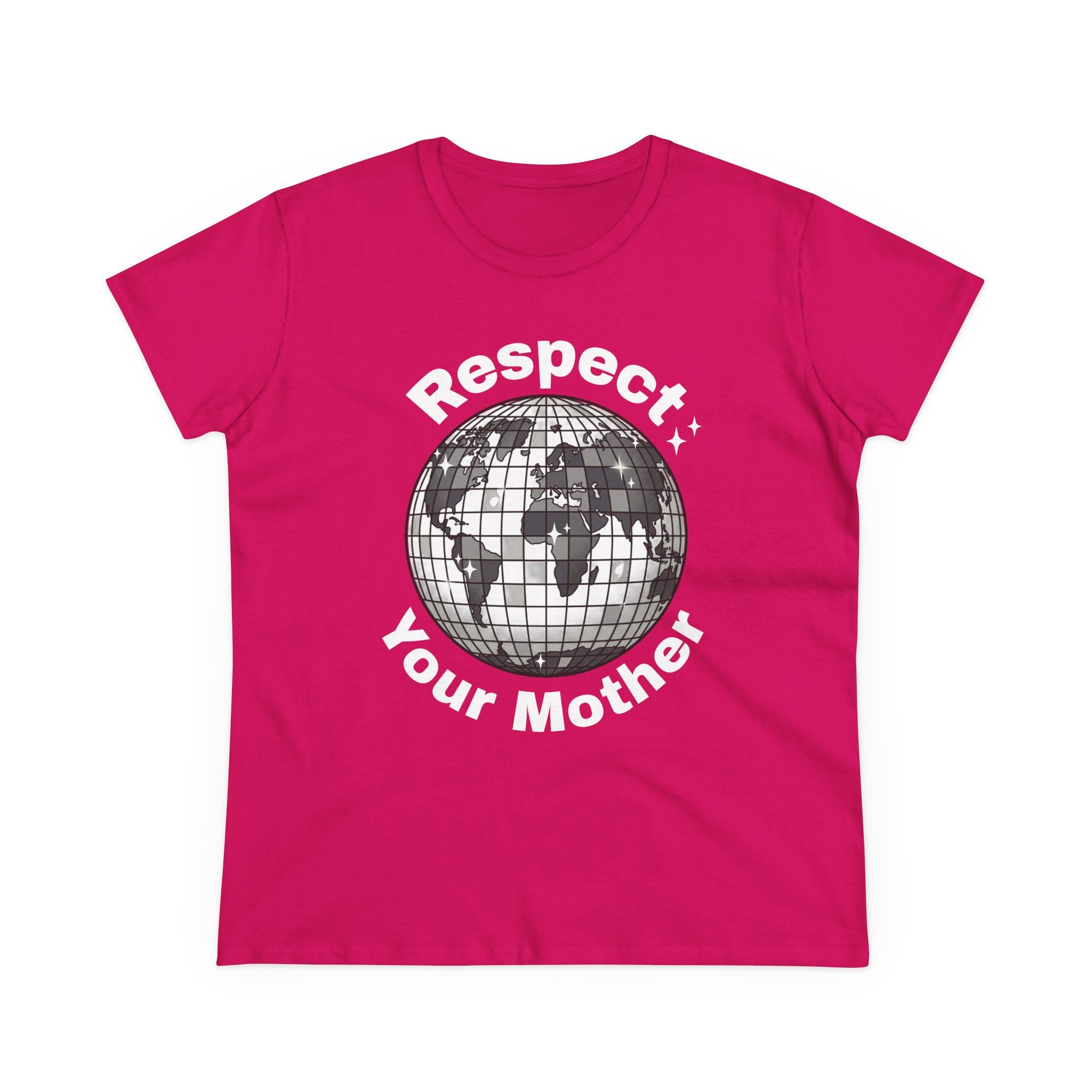Respect Your Mother Disco Earth Tee — Women's Environmental Graphic T-Shirt