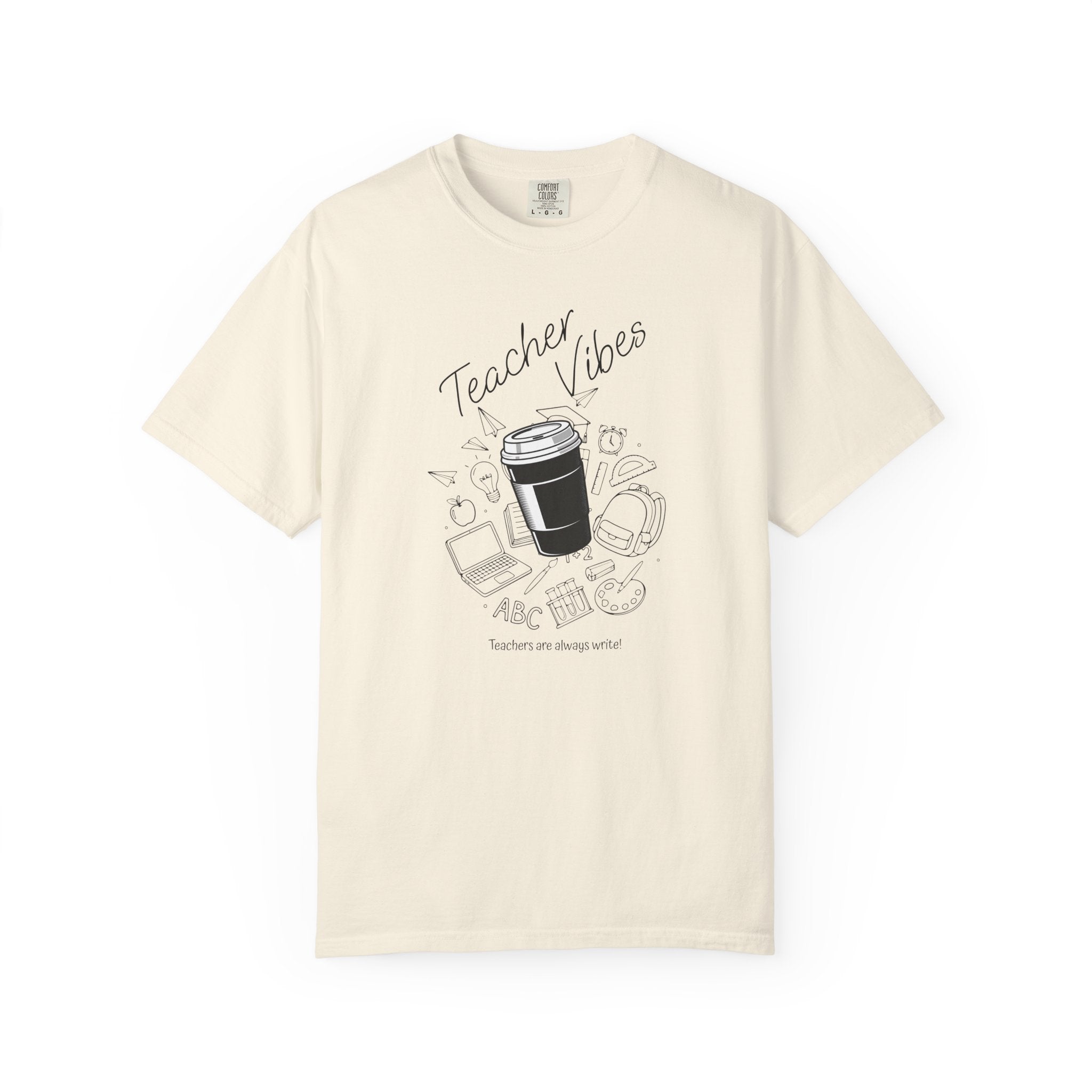 Teacher Tee Doodle T-shirt | School Supplies Illustration