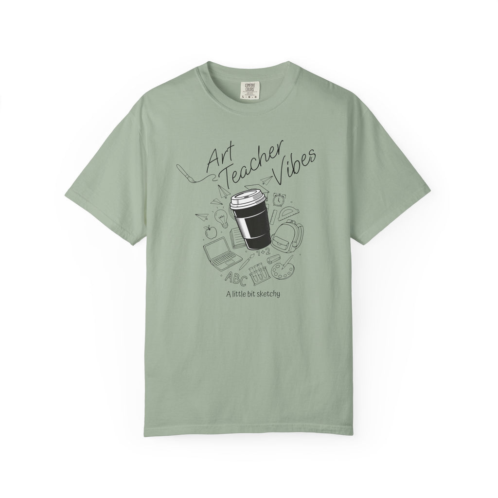Art Teacher Vibes Doodle T-shirt | School Supplies Illustration