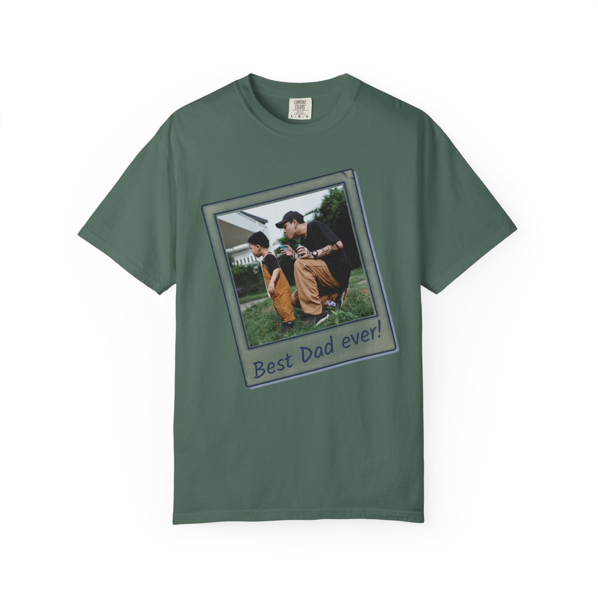 Unique Personalized Best Dad Ever Polaroid Photo T-Shirt