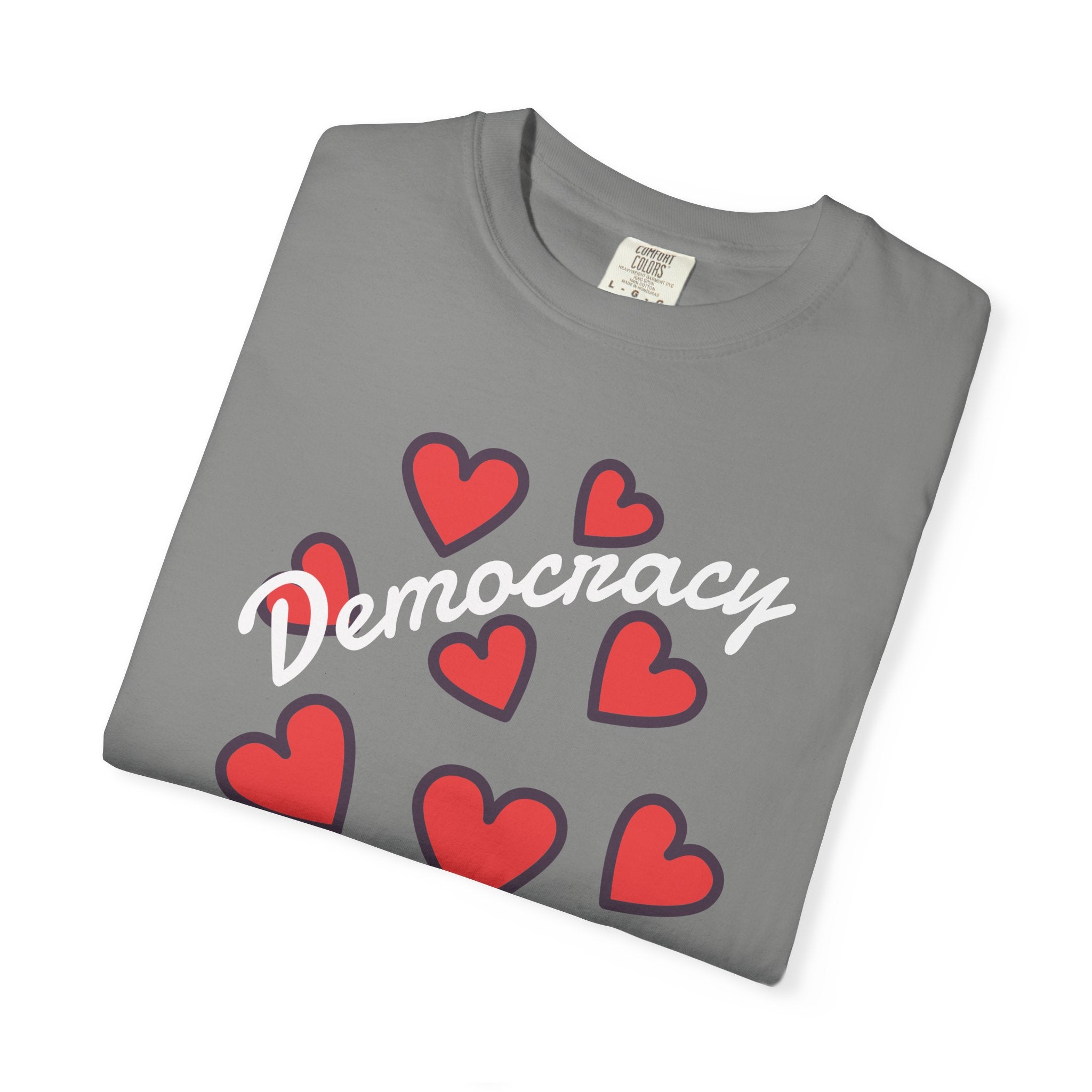 Democracy Hearts T-Shirt — USA Advocate Tee