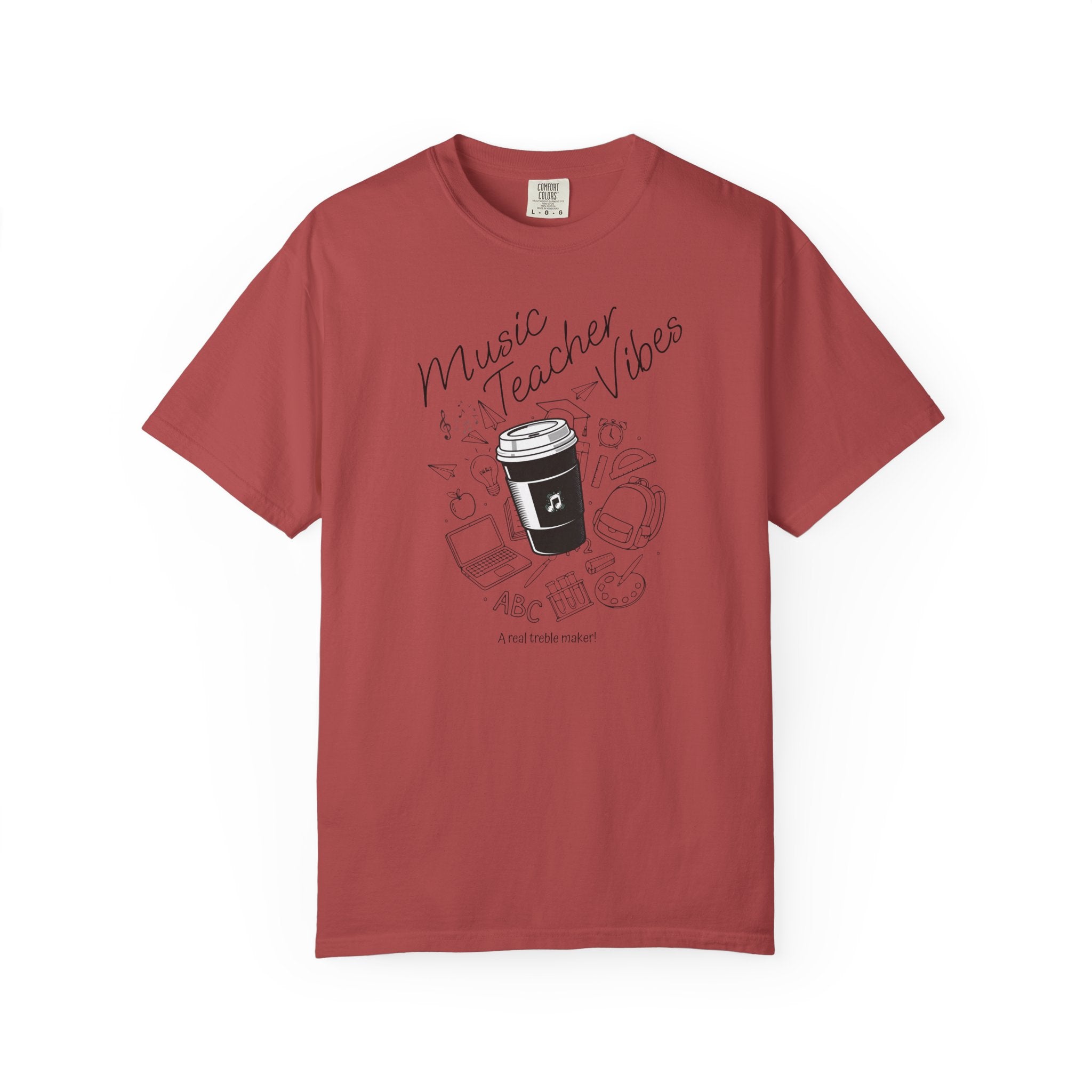 Music Teacher Vibes Doodle T-shirt | School Supplies Illustration