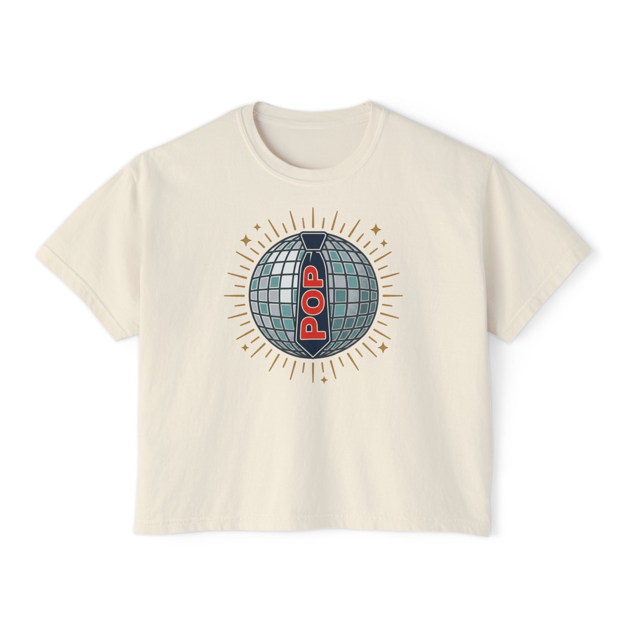 Disco Mirror Ball POP Tee | Women's Boxy Tee