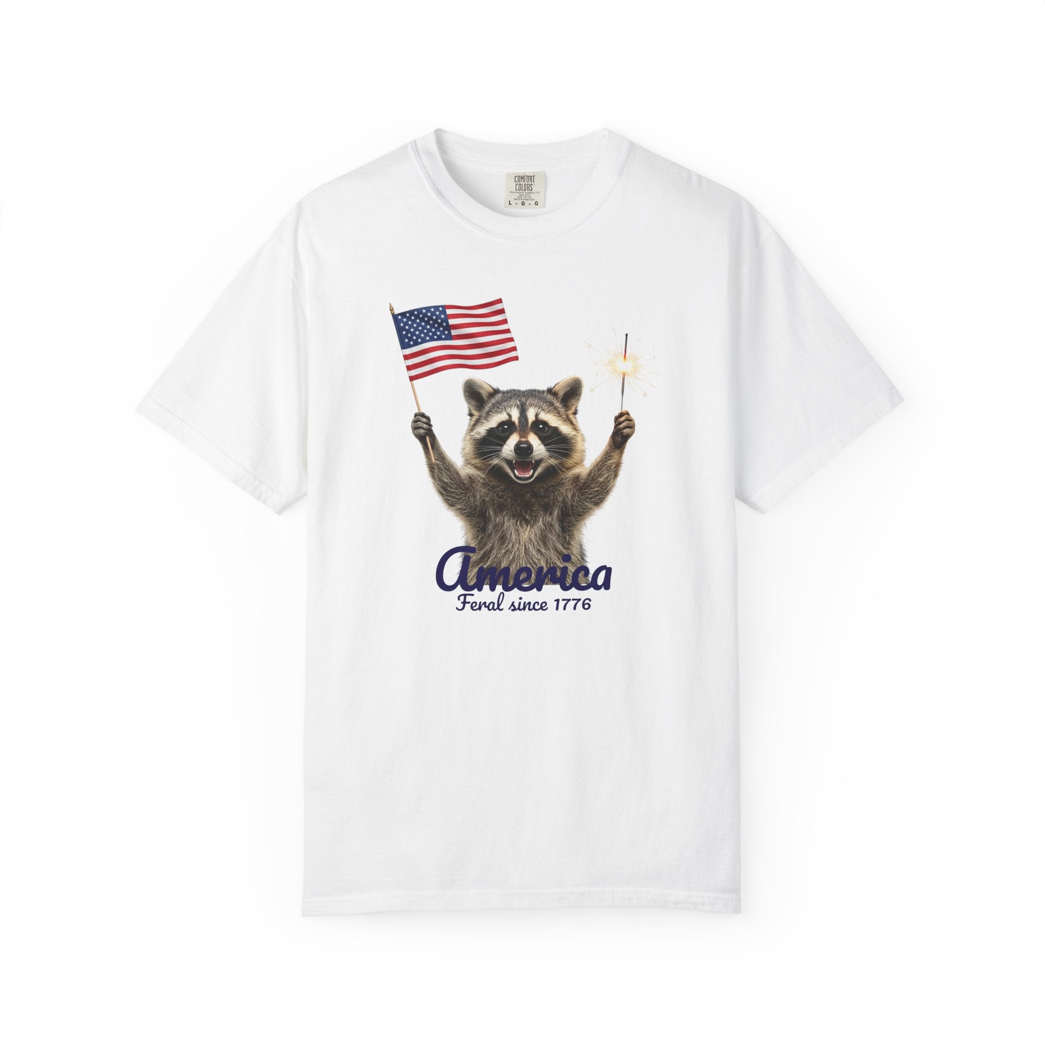 Patriotic Raccoon T-Shirt — "America 1776" Tee