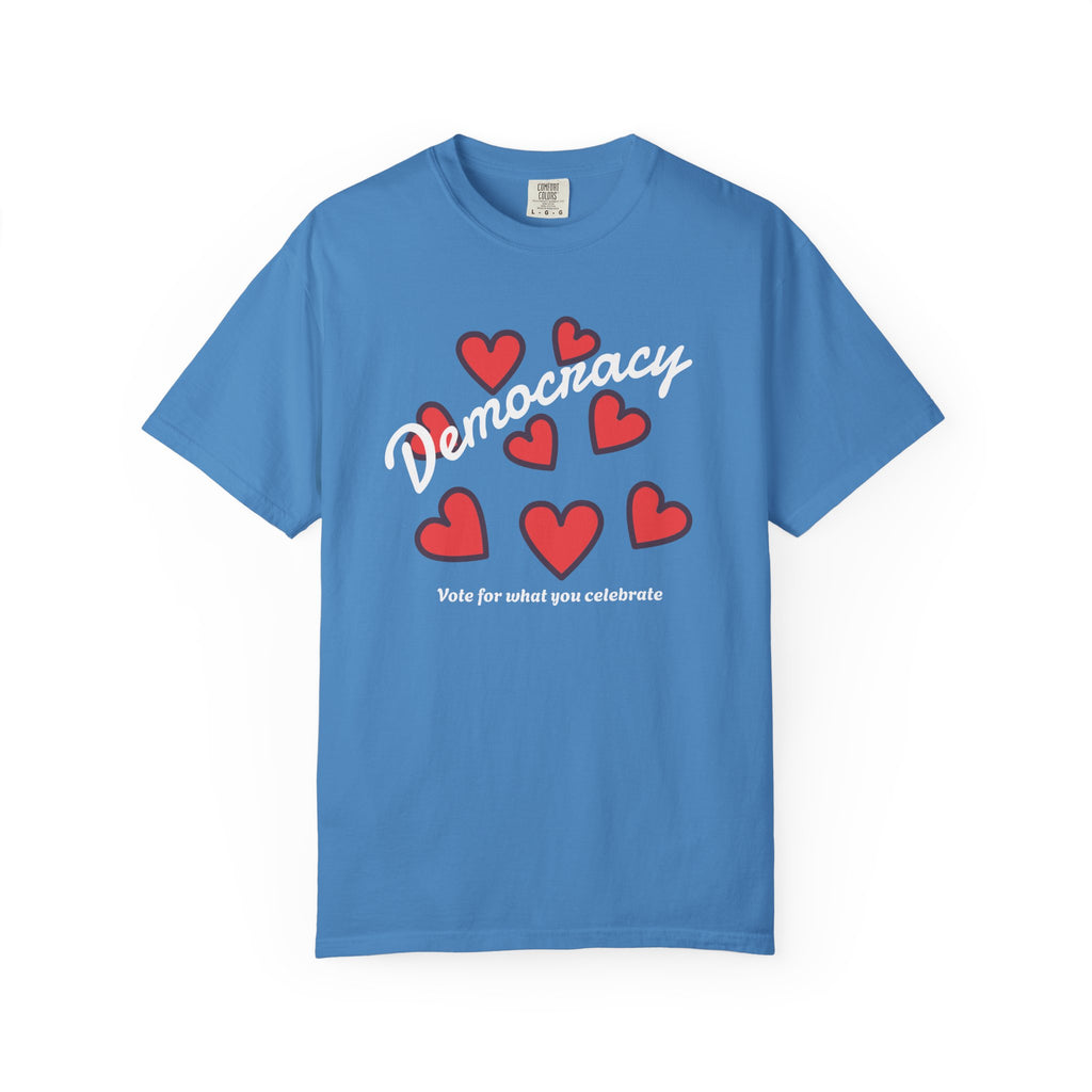 Democracy Hearts T-Shirt — USA Vote Tee