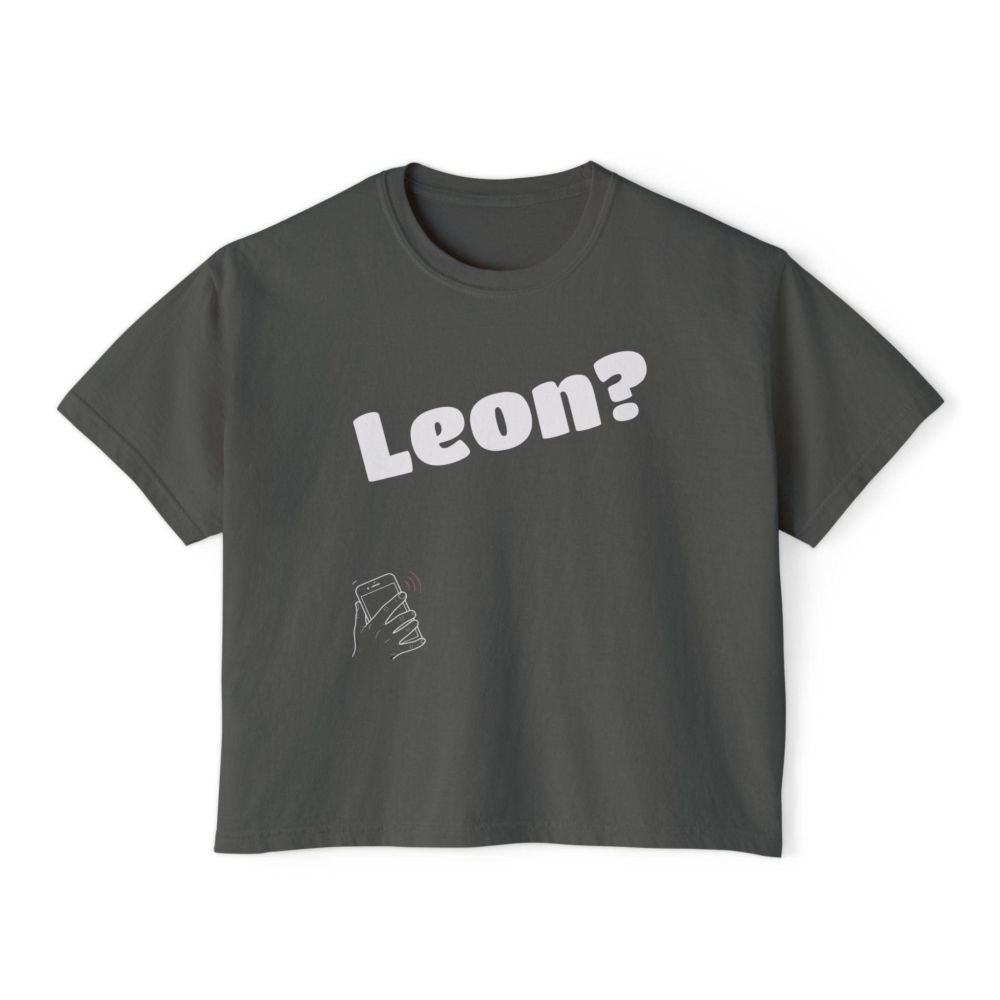 Leon? Bubble Text Crop Tee | Boxy Tee