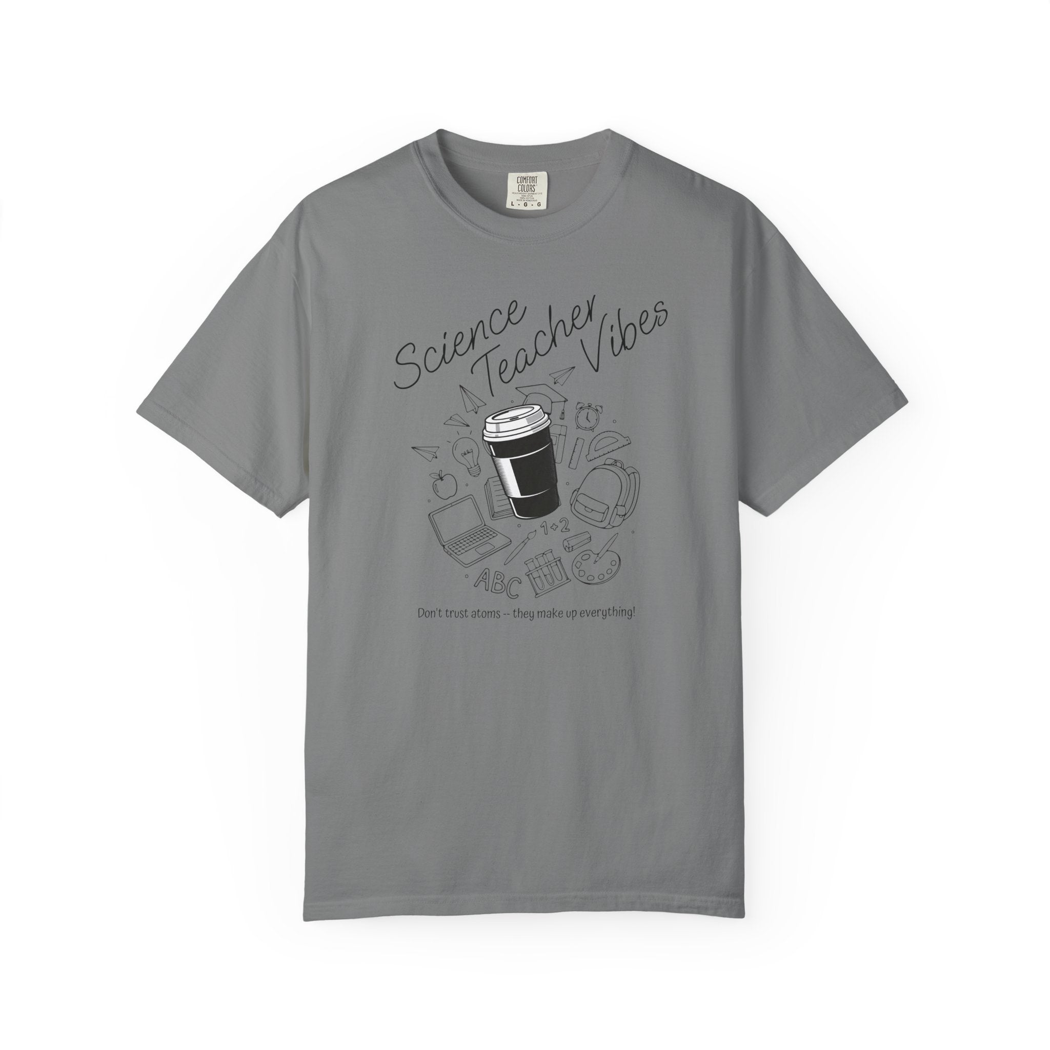 Science Teacher Vibes Doodle T-shirt | School Supplies Illustration
