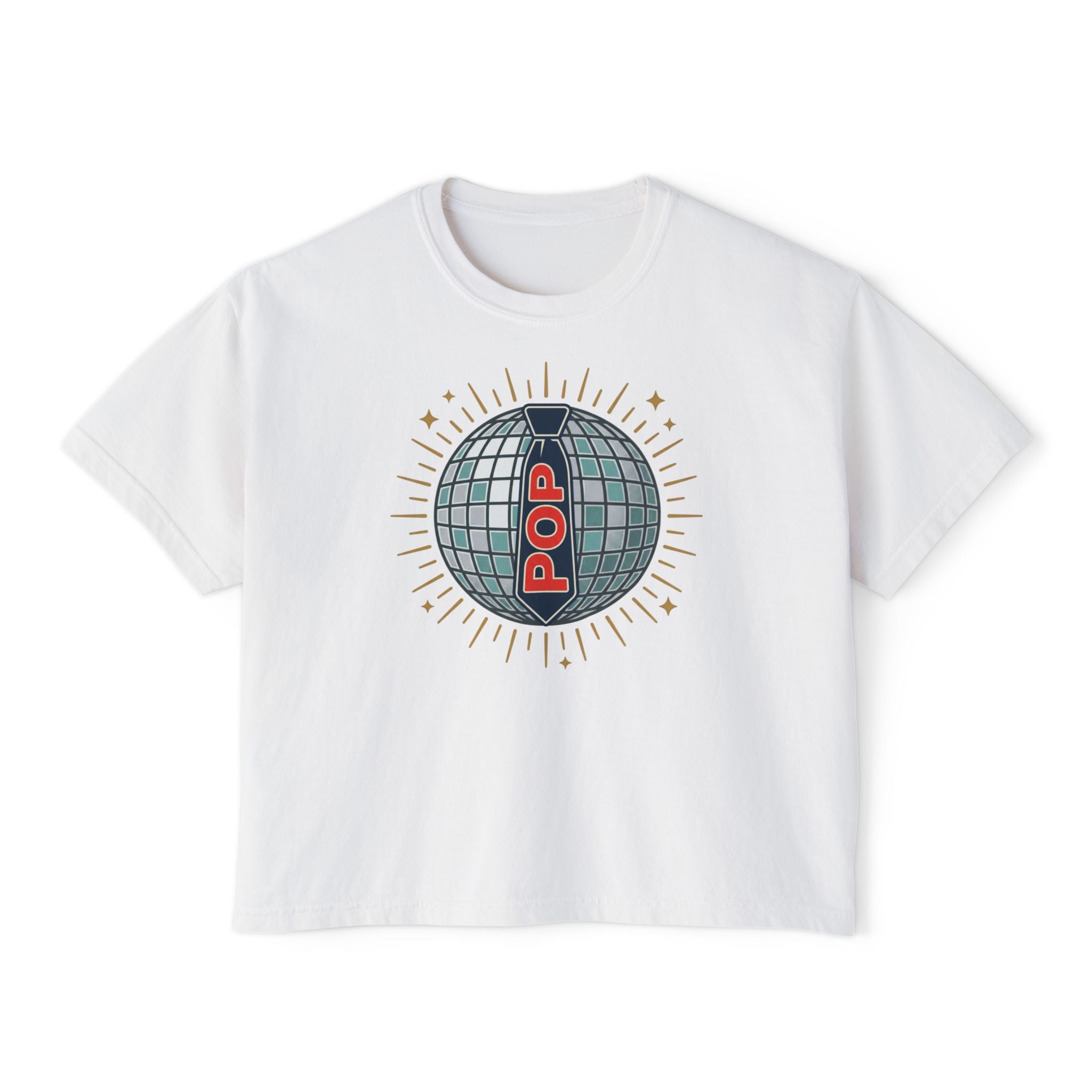 Disco Mirror Ball POP Tee | Women's Boxy Tee