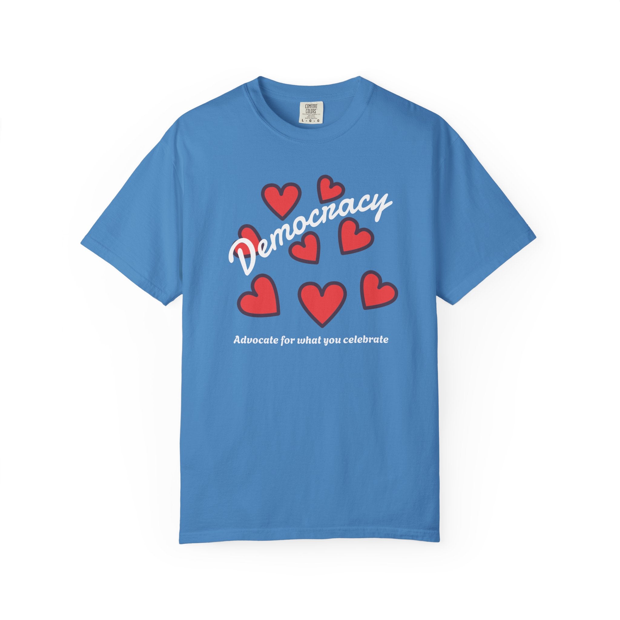 Democracy Hearts T-Shirt — USA Advocate Tee