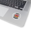 Donut Panick! Cute Running Donut Sticker — Funny Food Laptop Decal