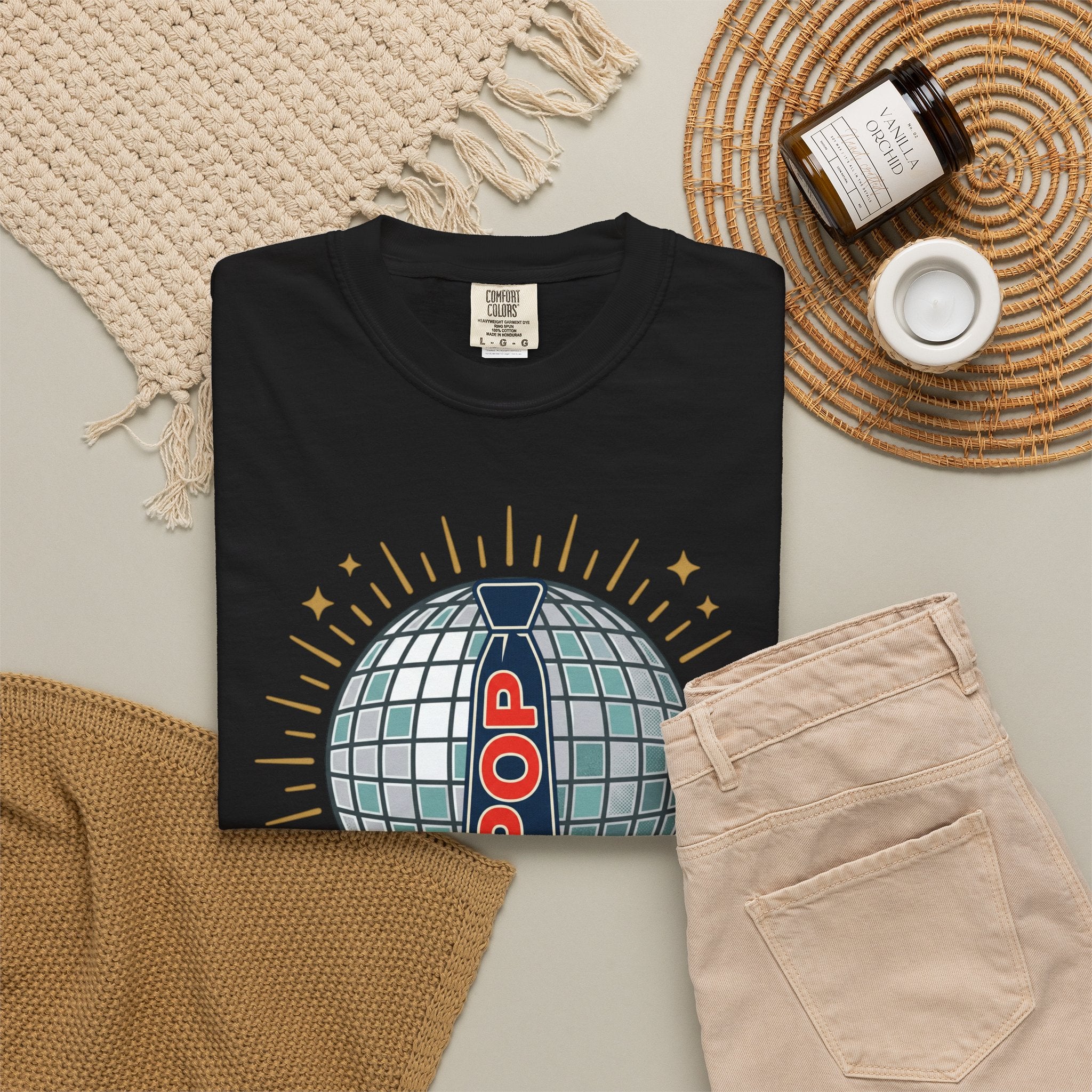 Retro Disco Mirrorball POP T-Shirt | Disco Concert Tee
