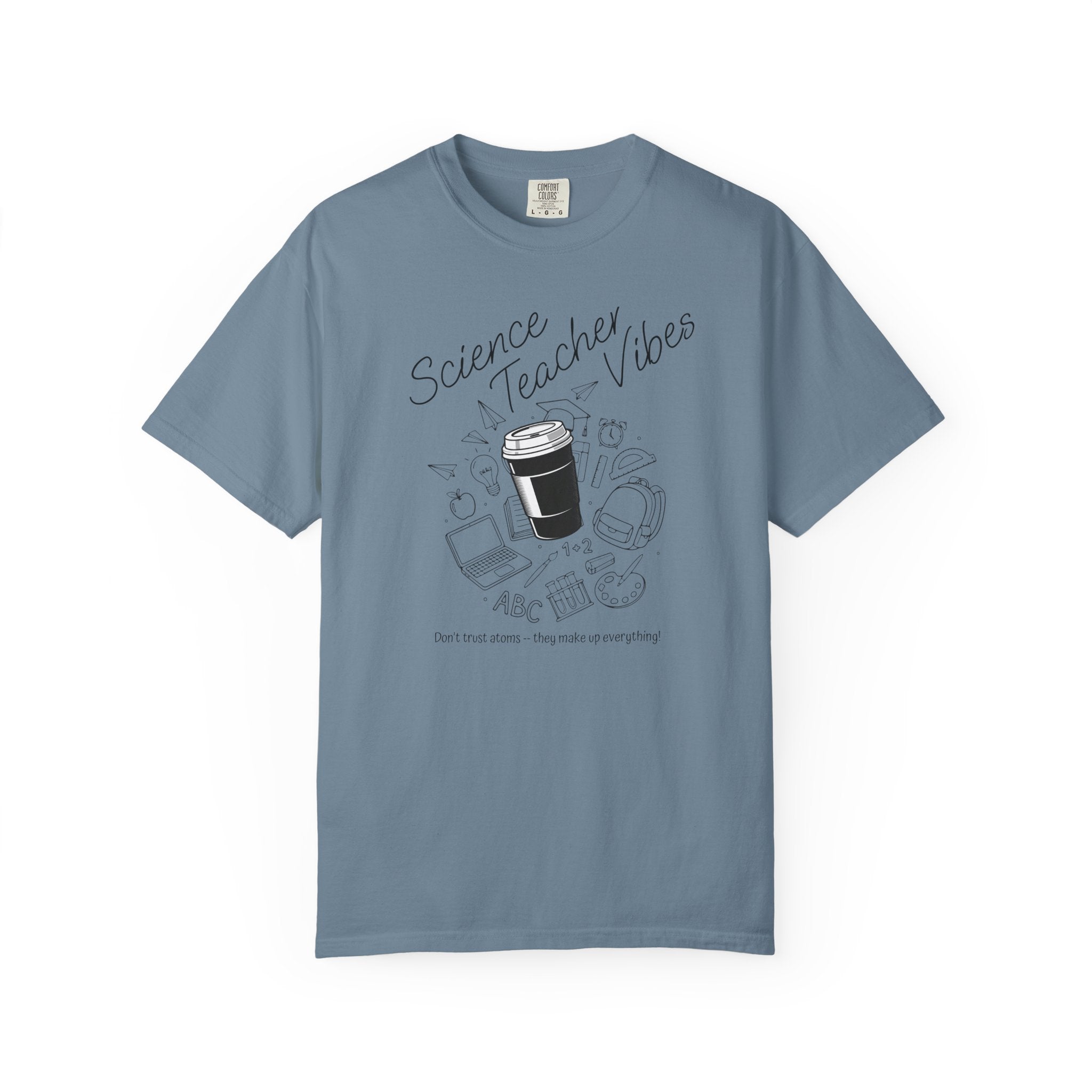Science Teacher Vibes Doodle T-shirt | School Supplies Illustration