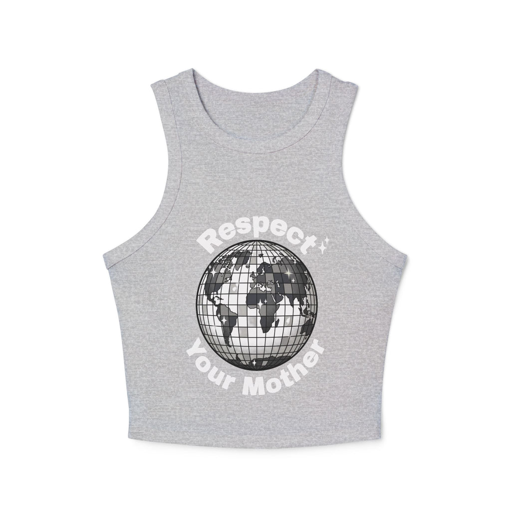 Respect Your Mother Disco Globe Tank Top | Vintage Mirror Ball Graphic