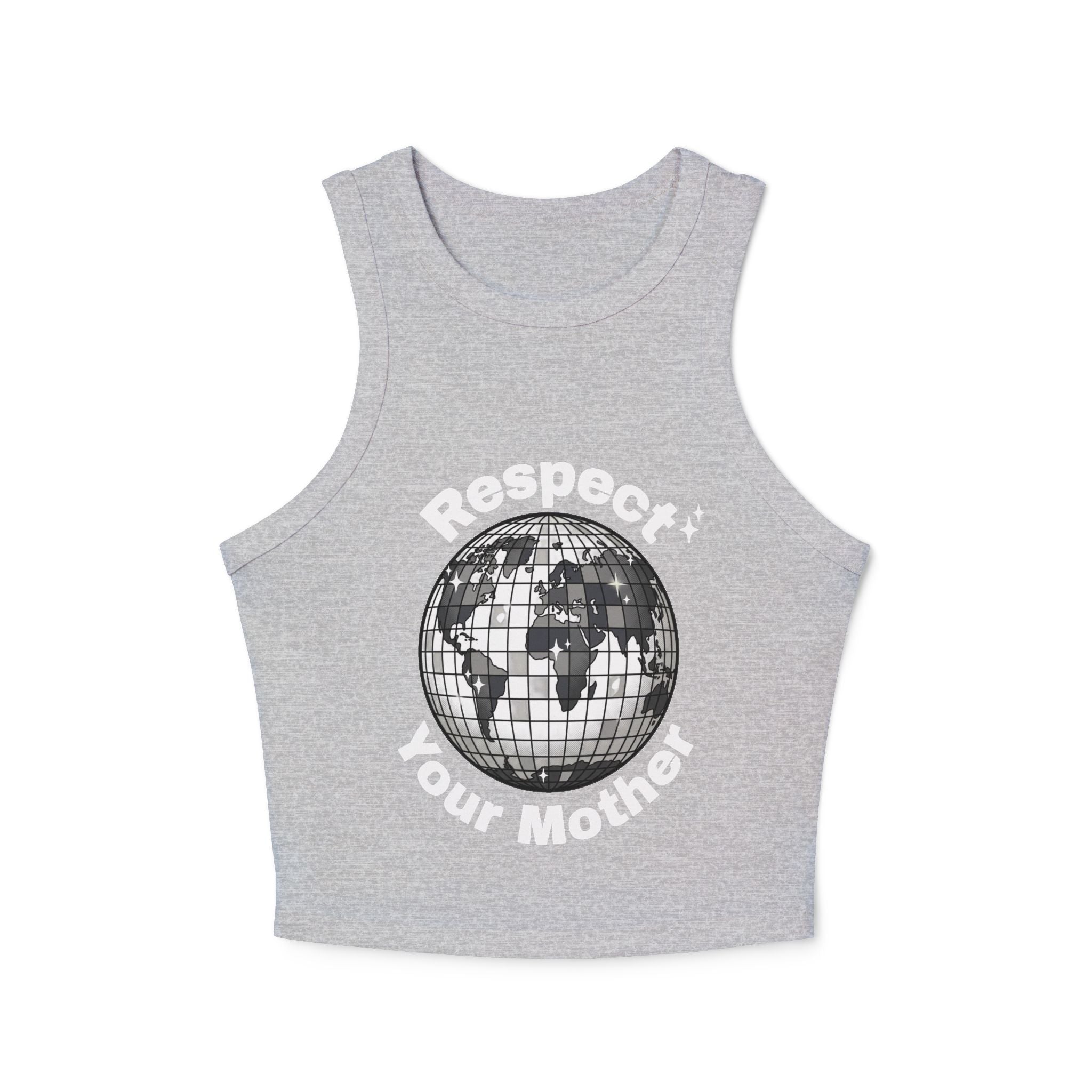 Respect Your Mother Disco Globe Tank Top | Vintage Mirror Ball Graphic