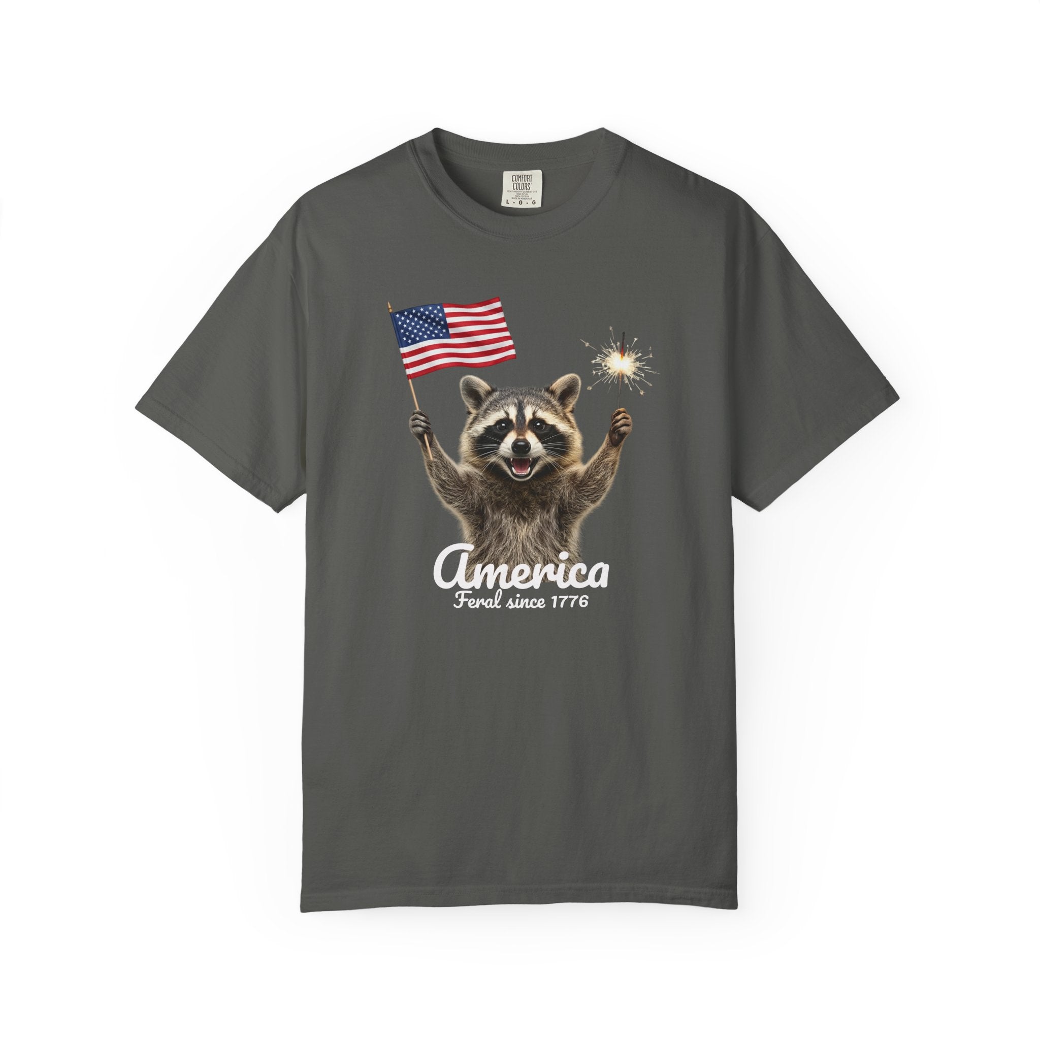Patriotic Raccoon T-Shirt — "America 1776" Tee