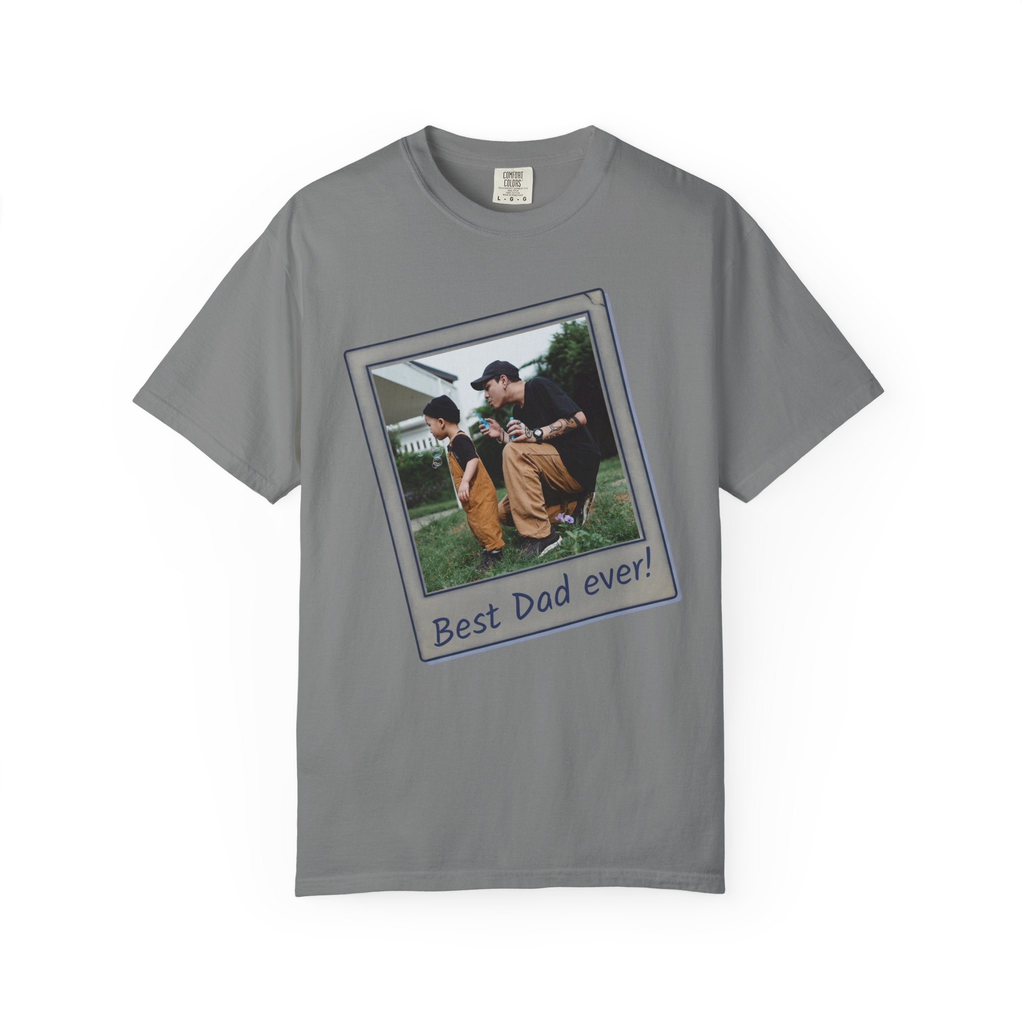 Unique Personalized Best Dad Ever Polaroid Photo T-Shirt