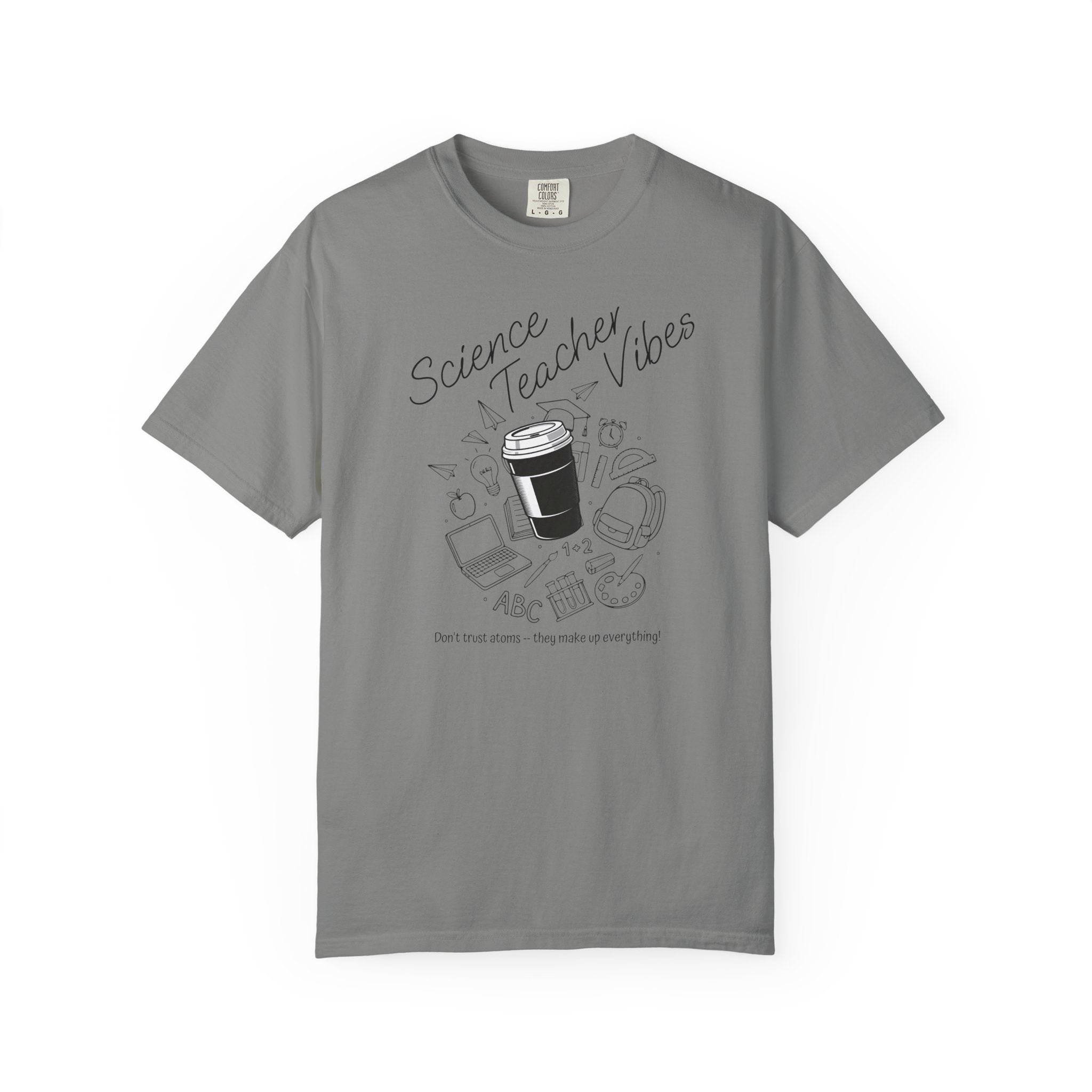 Science Teacher Vibes Doodle T-shirt | School Supplies Illustration