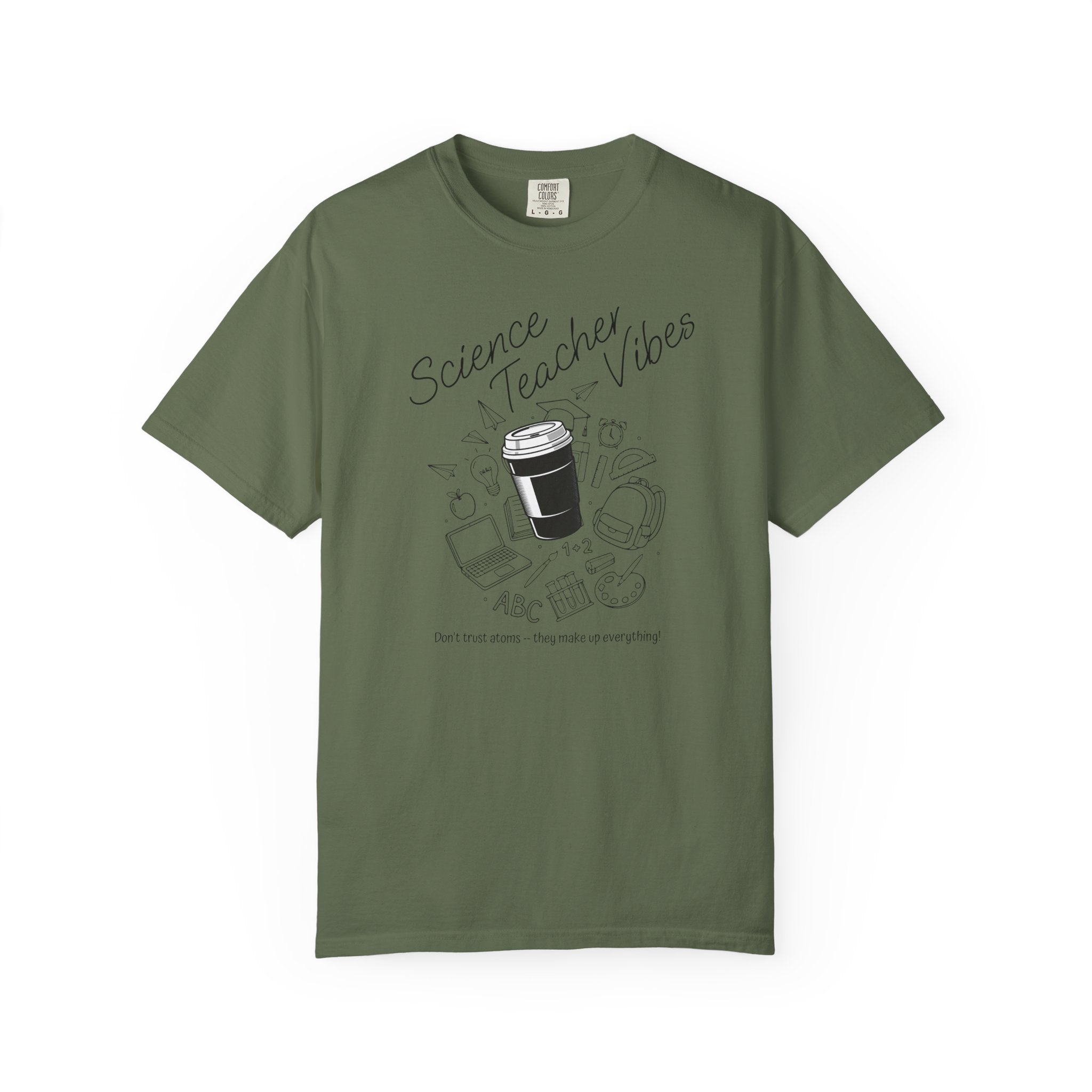 Science Teacher Vibes Doodle T-shirt | School Supplies Illustration