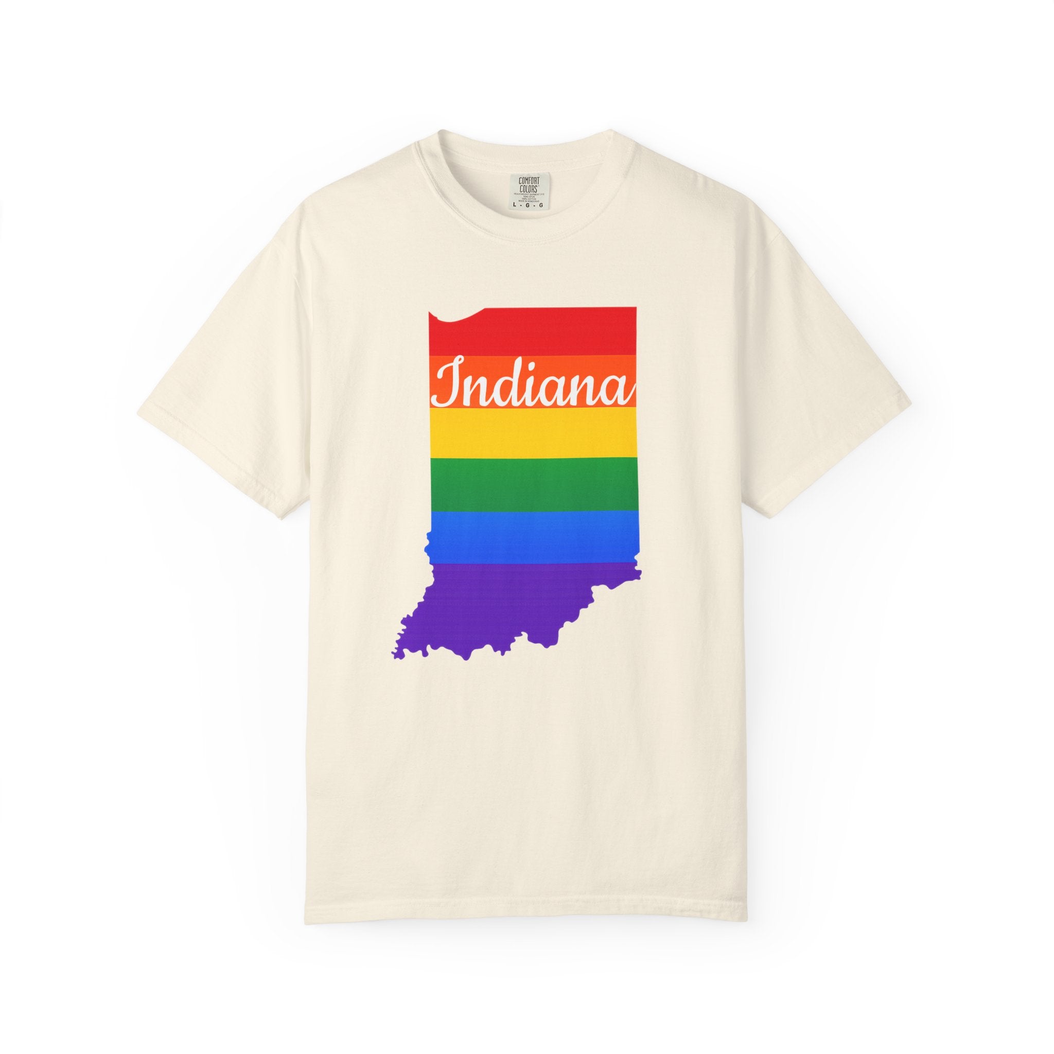 Rainbow Pride Indiana T-shirt | State Map Shirt