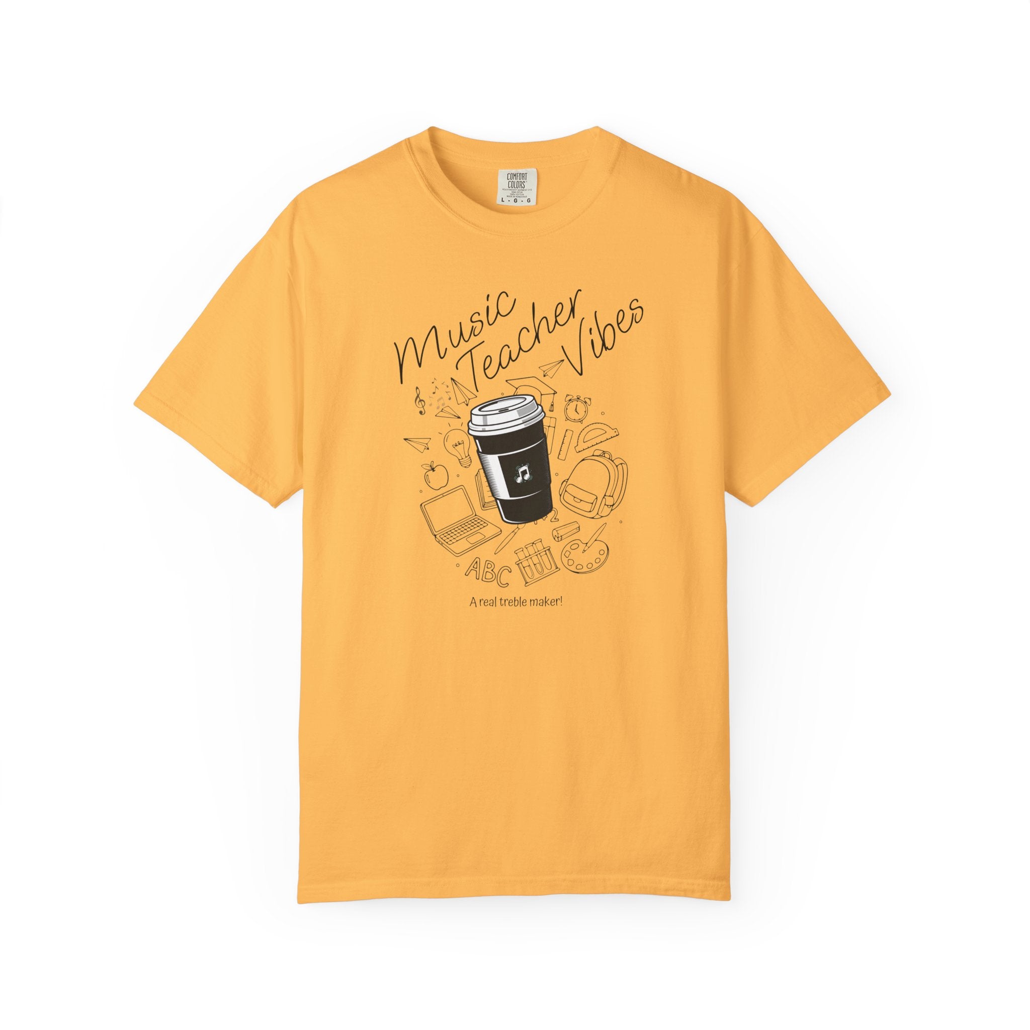 Music Teacher Vibes Doodle T-shirt | School Supplies Illustration