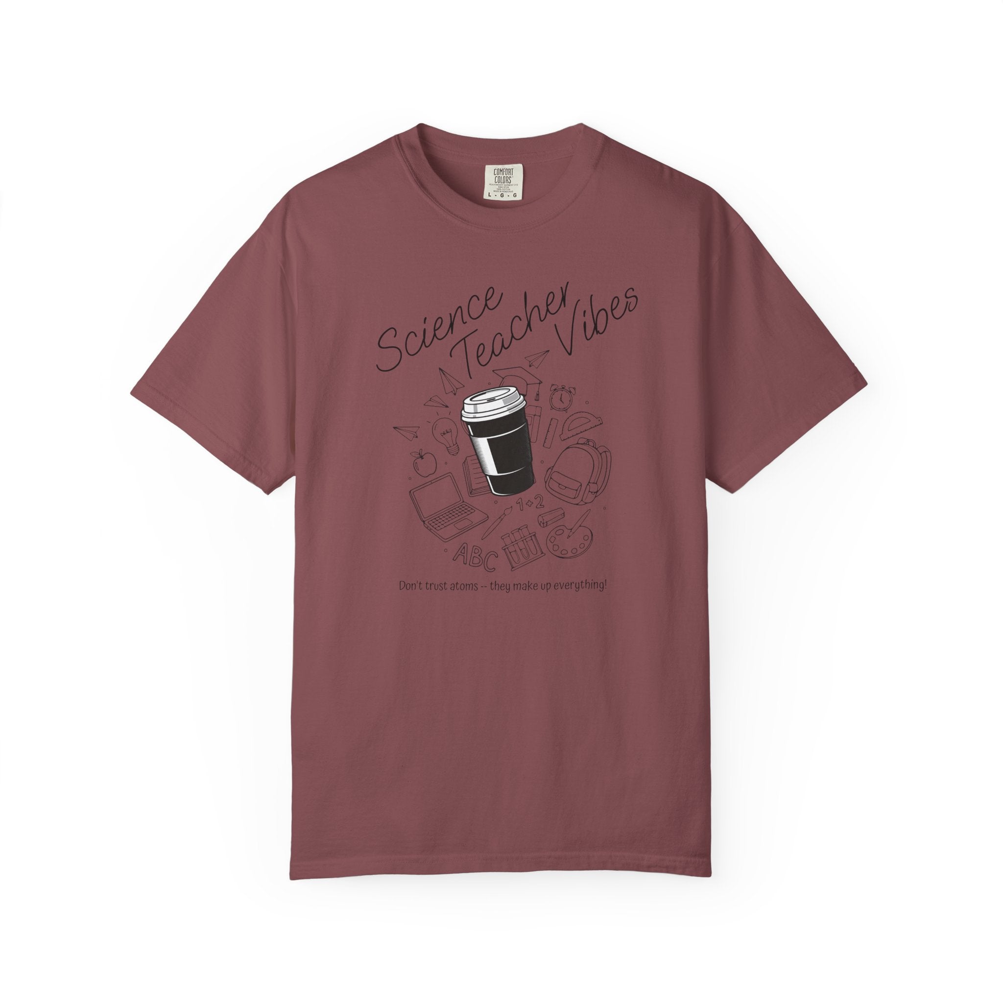 Science Teacher Vibes Doodle T-shirt | School Supplies Illustration