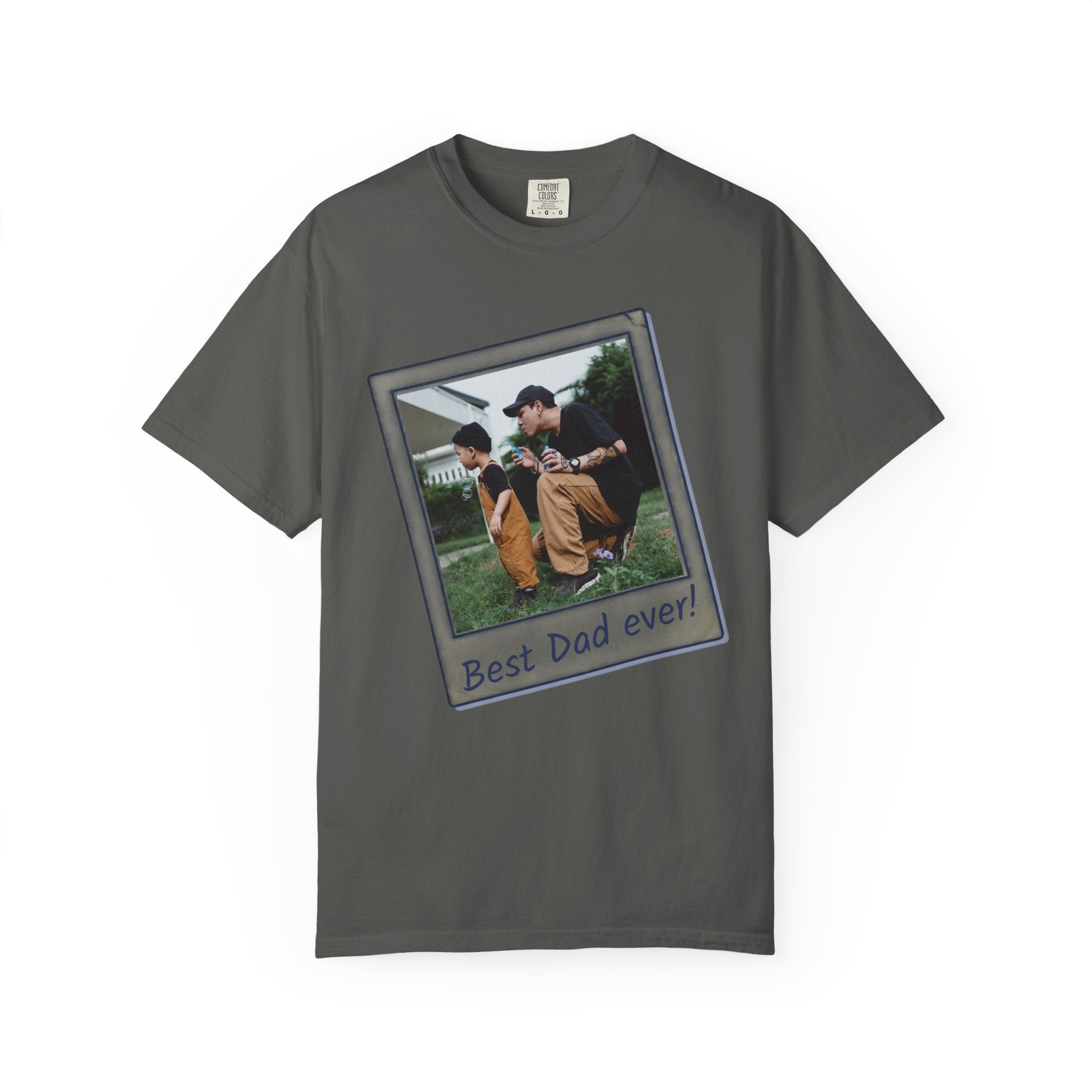 Unique Personalized Best Dad Ever Polaroid Photo T-Shirt