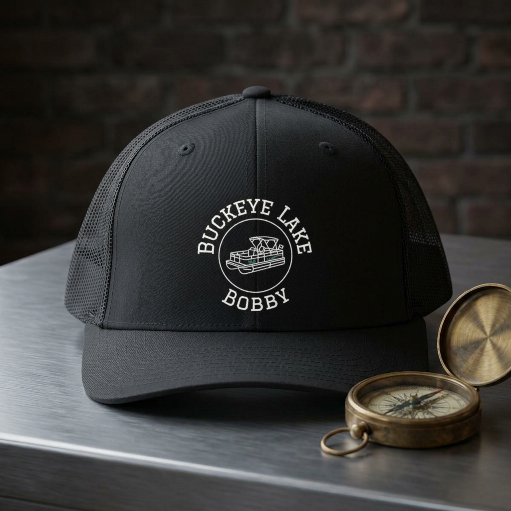Buckeye Lake Bobby Trucker Hat | Retro Embroidered Mesh Cap