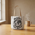 Respect Your Mother Disco Globe Canvas Tote — Earth Day Eco-Friendly Reusable Bag