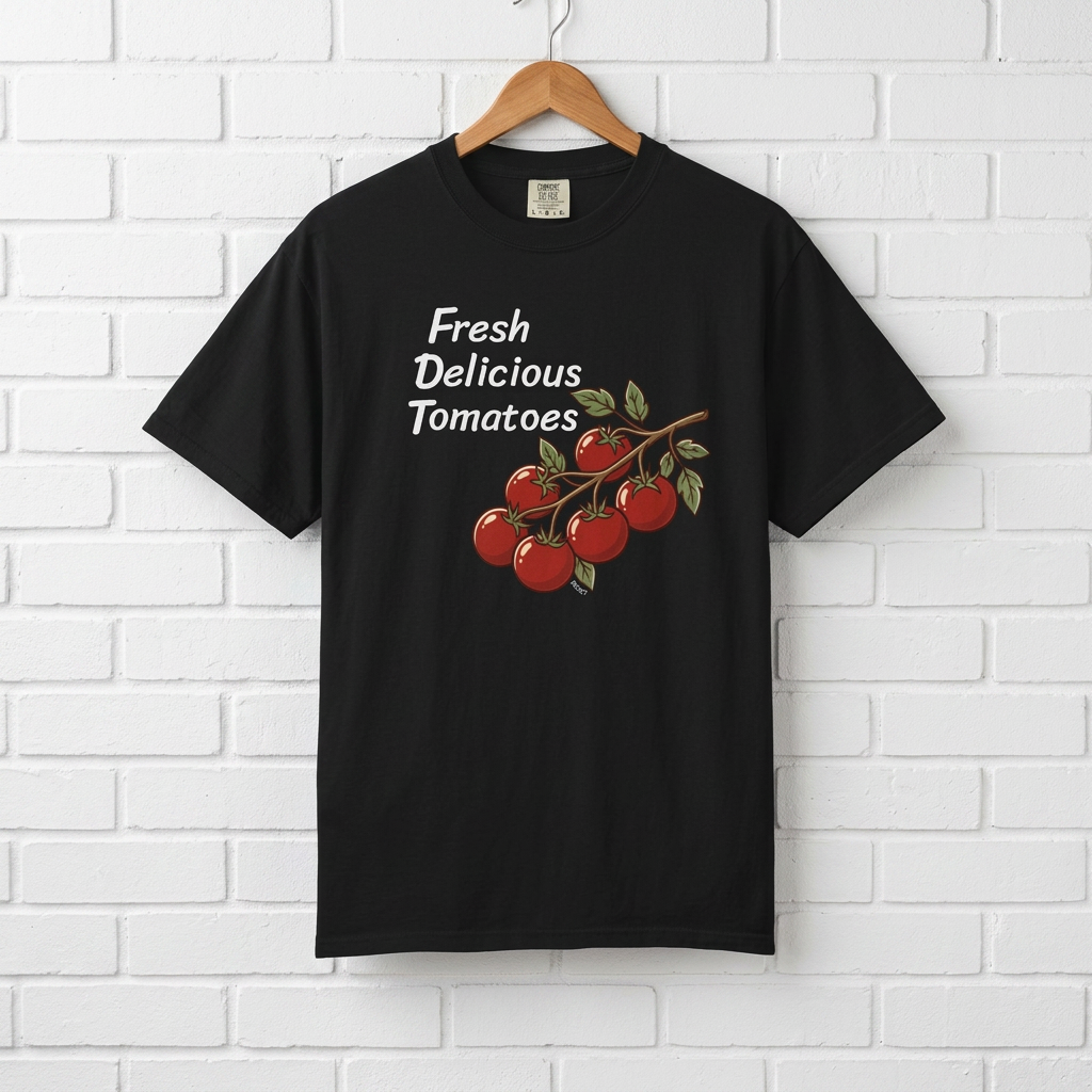 "Fresh Delicious Tomatoes" Garden Graphic Tee — Tomato Vine Resist T-Shirt