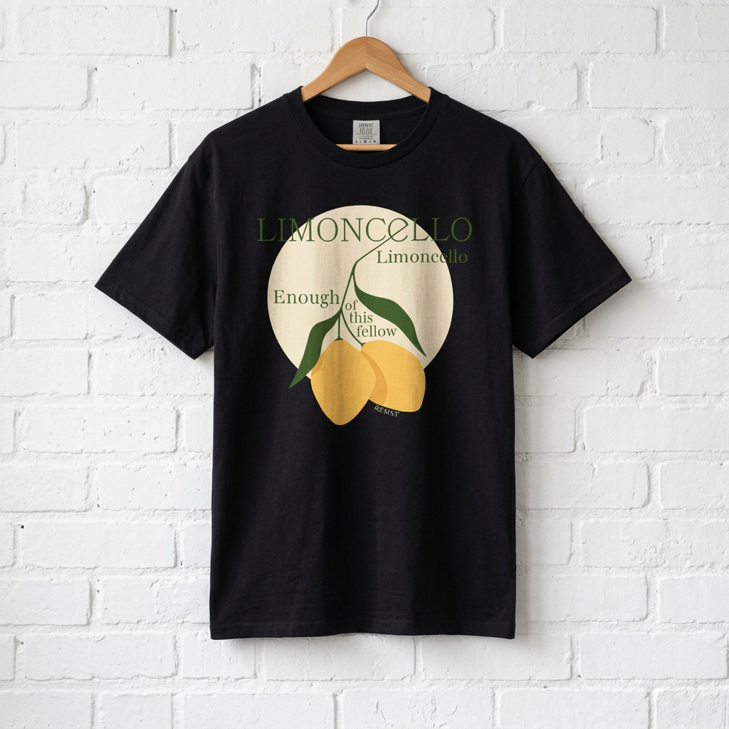 Limoncello Lemon Graphic T-Shirt — "Enough of this Fellow" Resist Vintage Citrus Tee
