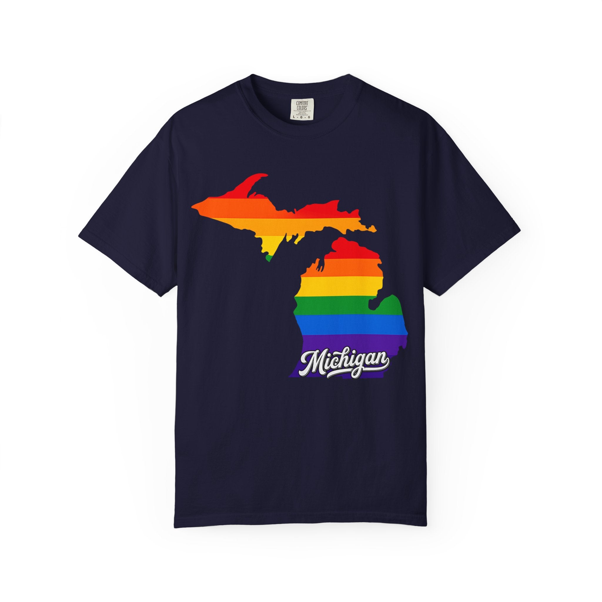 Rainbow Pride Michigan T-shirt | State Map Shirt
