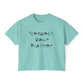 Boxy Tee — Minimalist "Respect Your Mother" Crop T-Shirt
