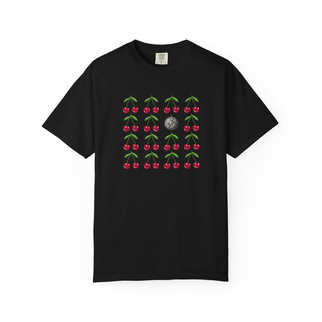 Cherry All the Time Disco T‑Shirt — Retro Pattern Pop Art Tee