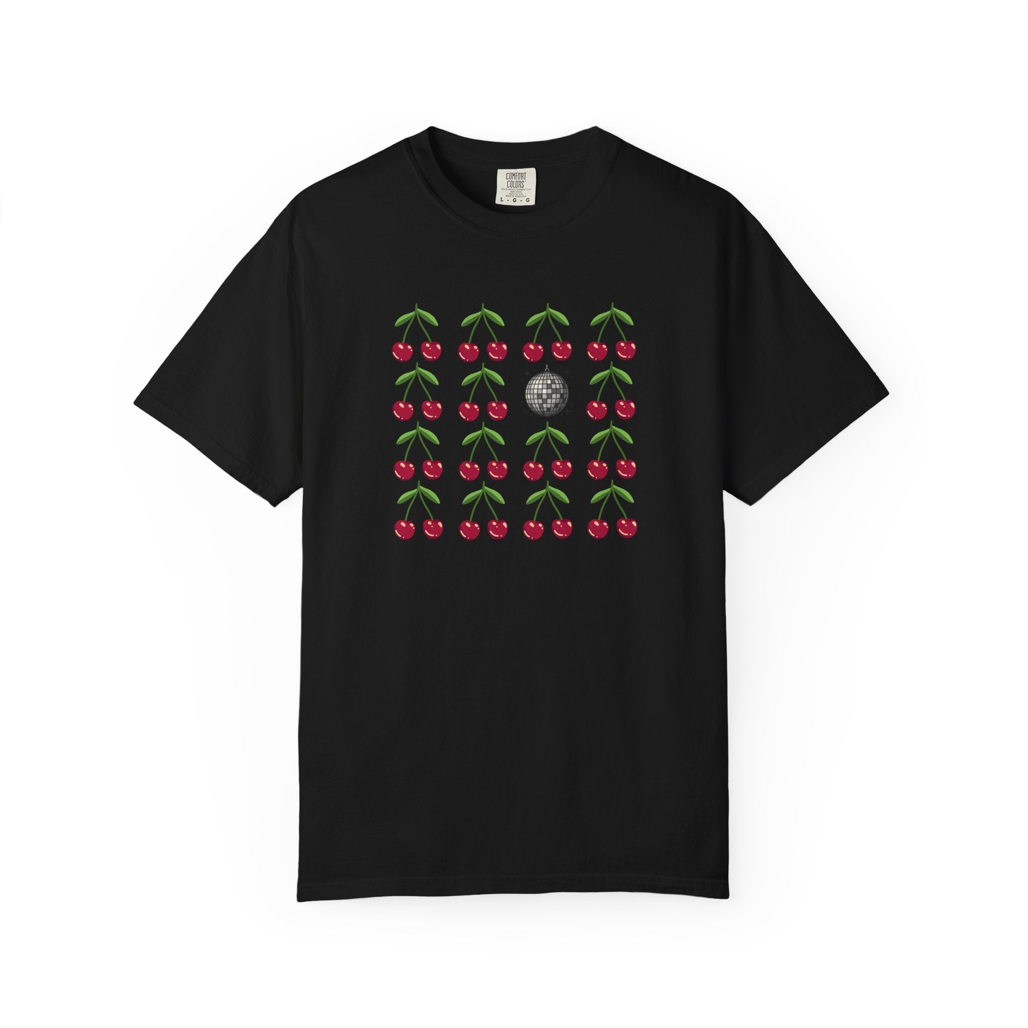Cherry All the Time Disco T‑Shirt — Retro Pattern Pop Art Tee