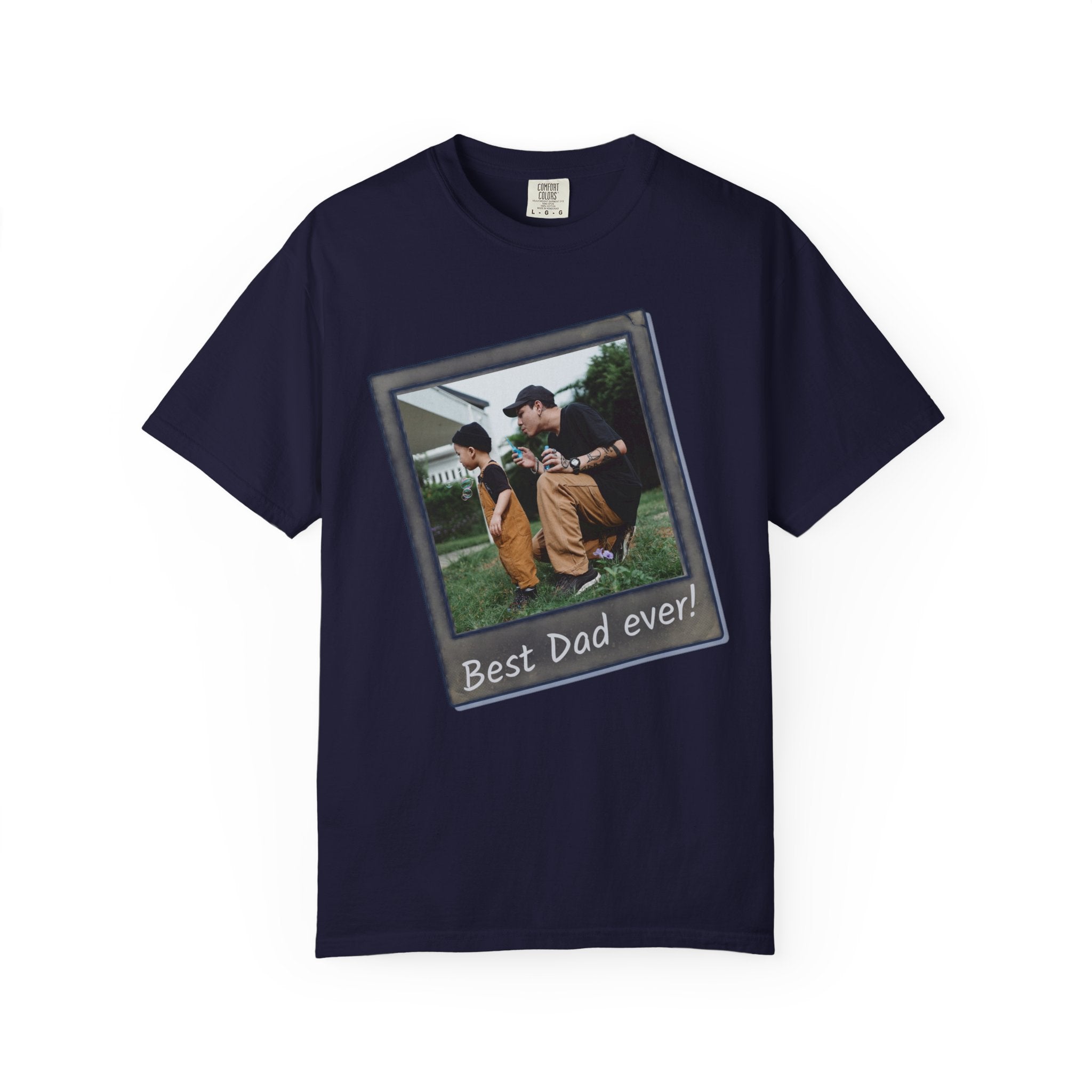Unique Personalized Best Dad Ever Polaroid Photo T-Shirt