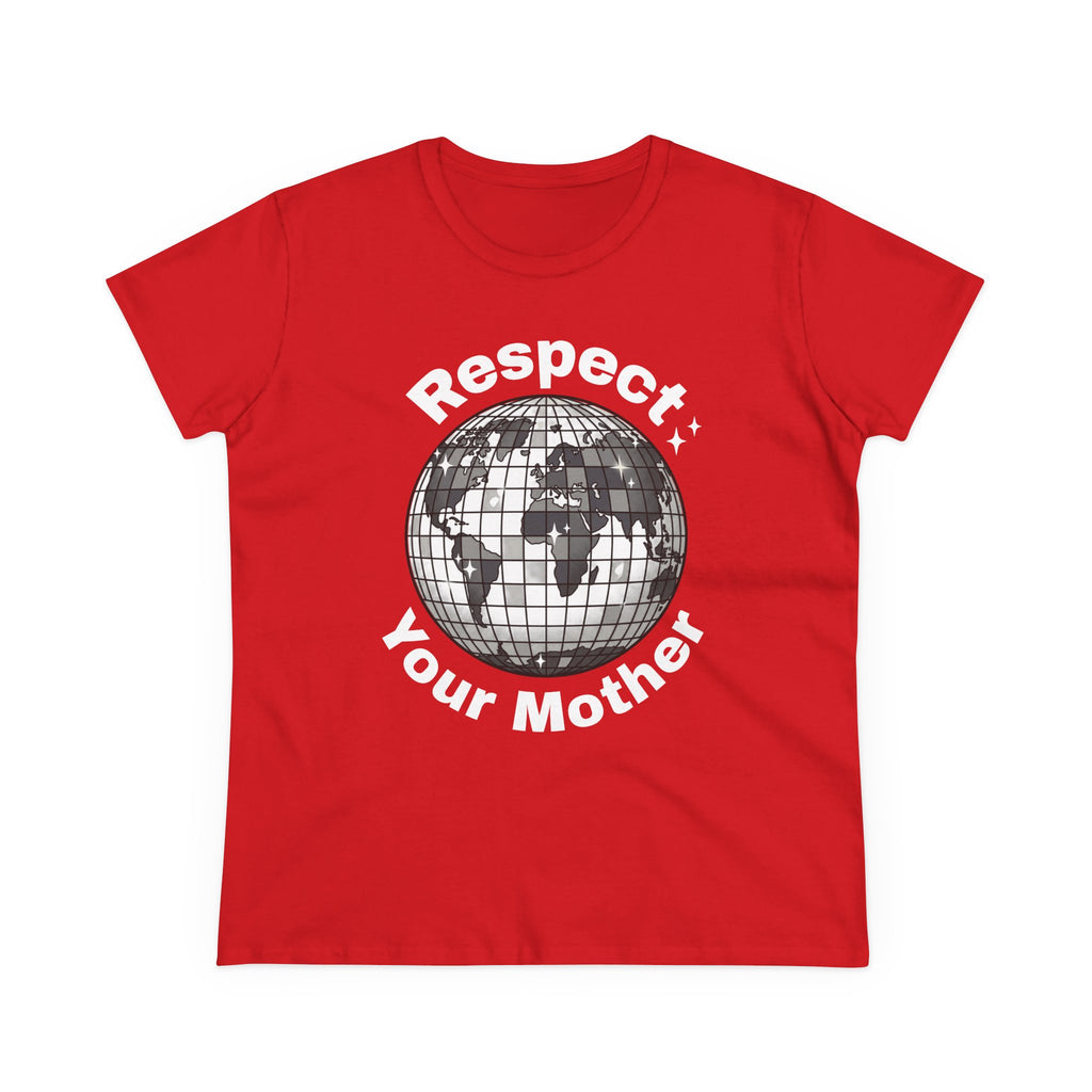 Respect Your Mother Disco Earth Tee — Women's Environmental Graphic T-Shirt