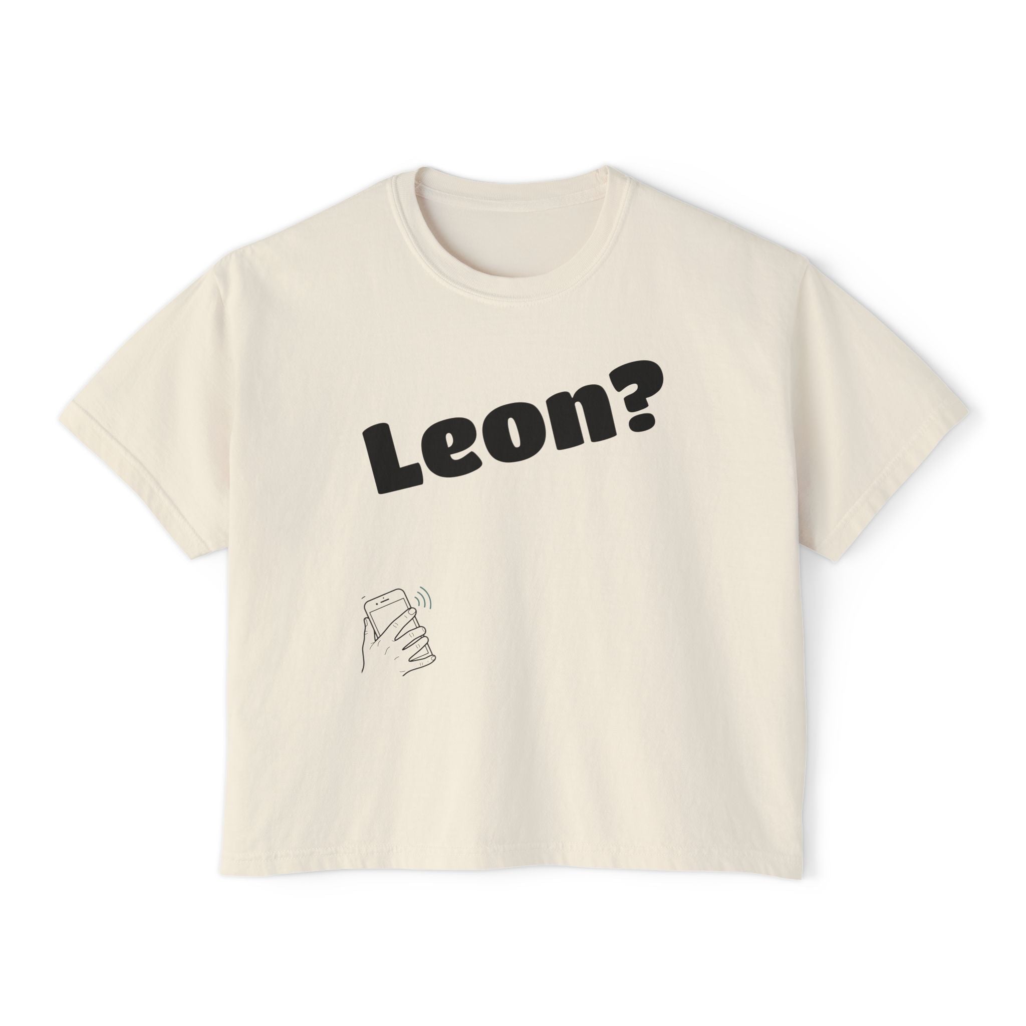 Leon? Bubble Text Crop Tee | Boxy Tee