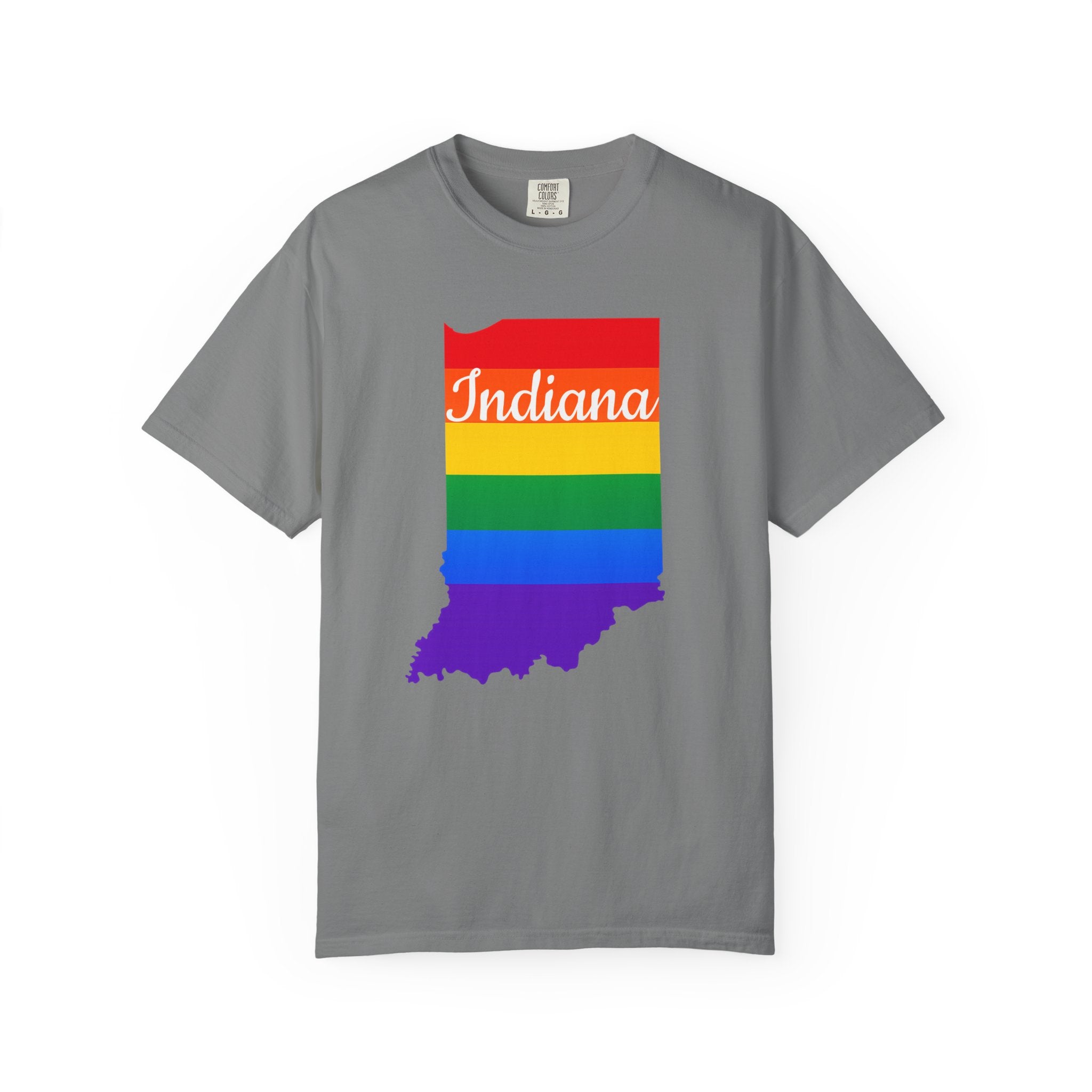 Rainbow Pride Indiana T-shirt | State Map Shirt