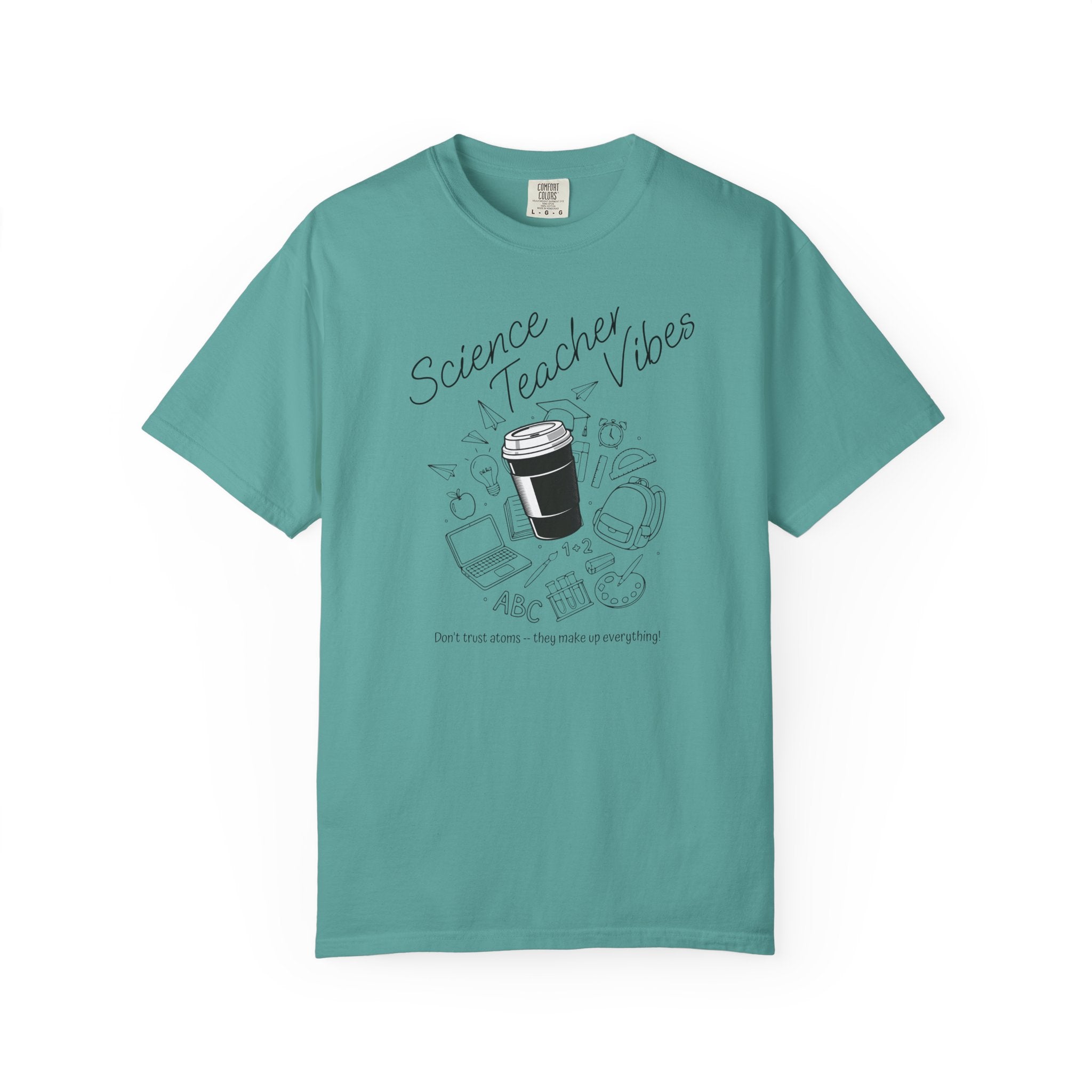 Science Teacher Vibes Doodle T-shirt | School Supplies Illustration