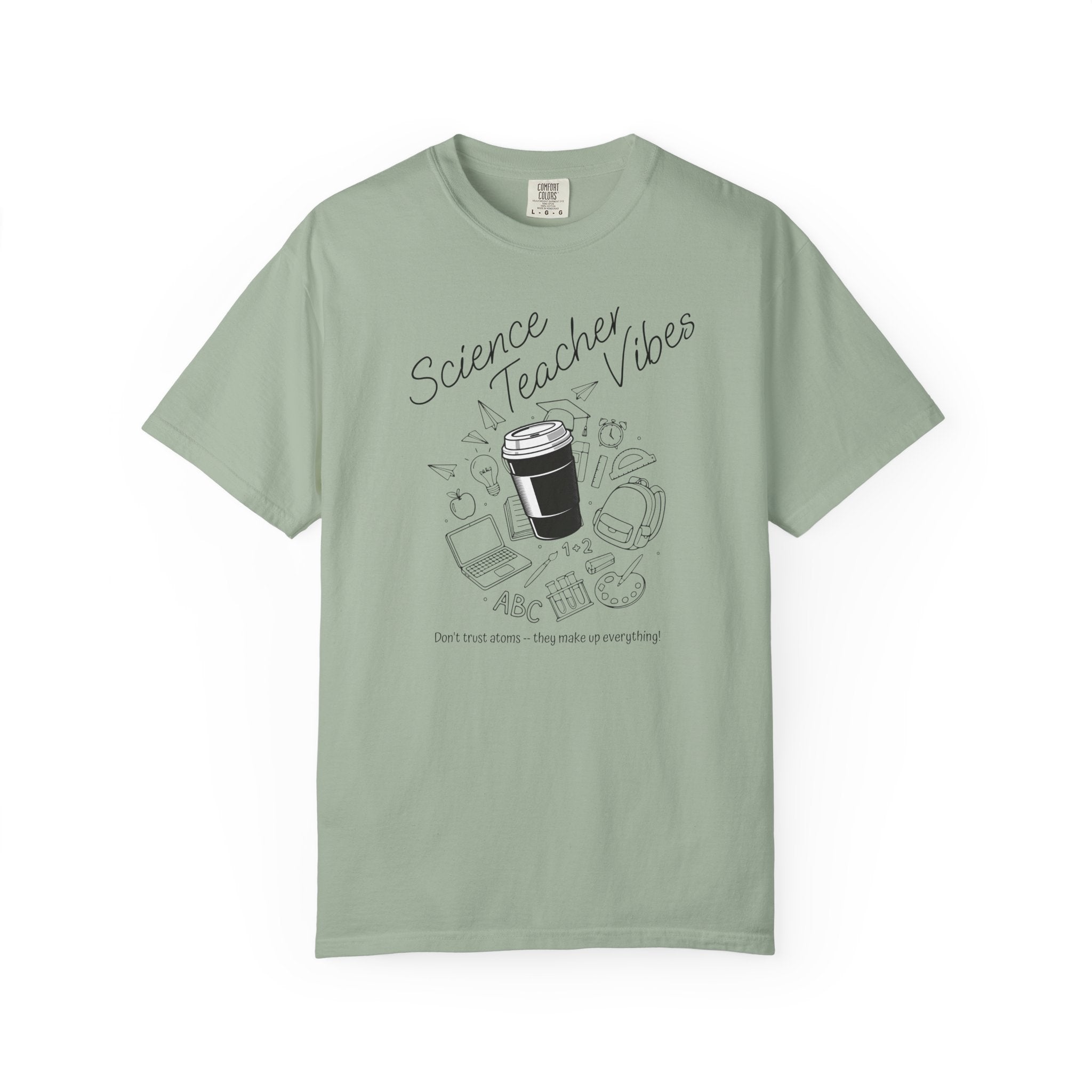 Science Teacher Vibes Doodle T-shirt | School Supplies Illustration