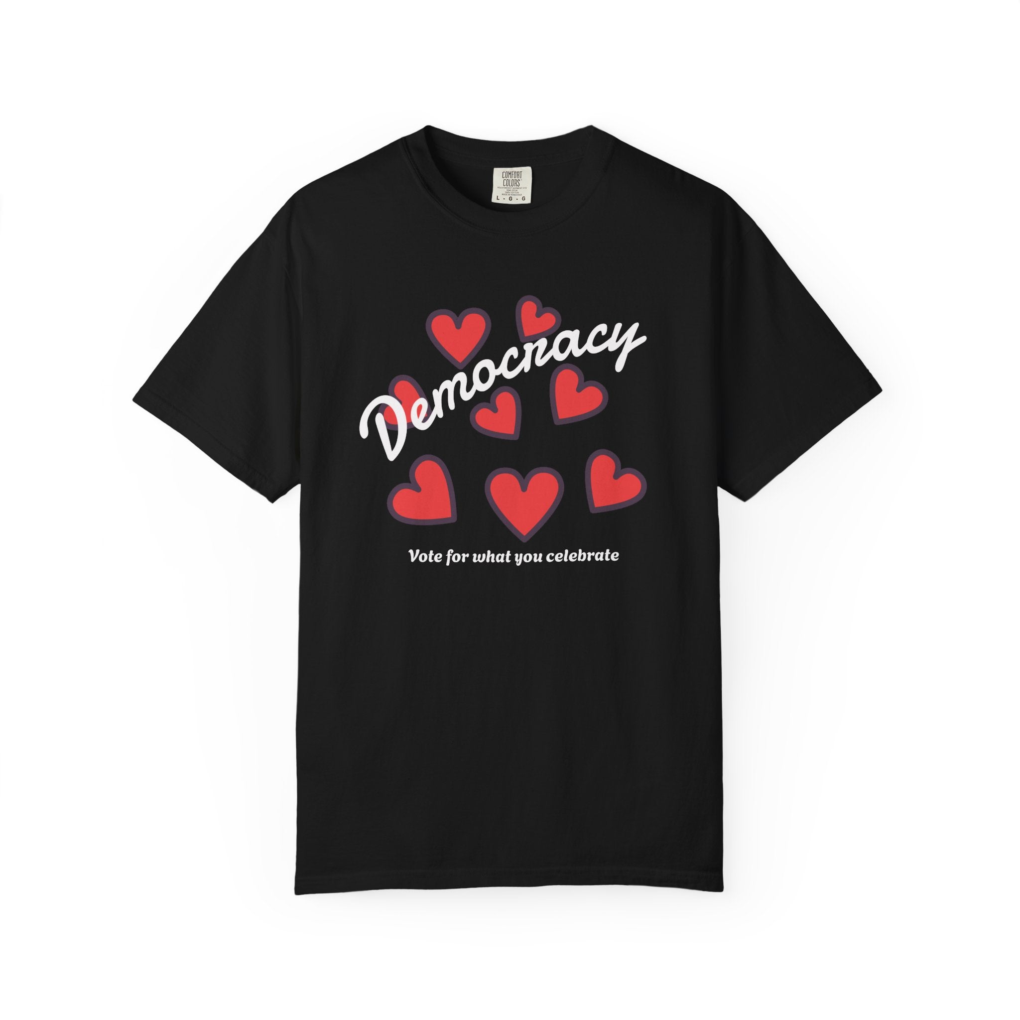 Democracy Hearts T-Shirt — USA Vote Tee
