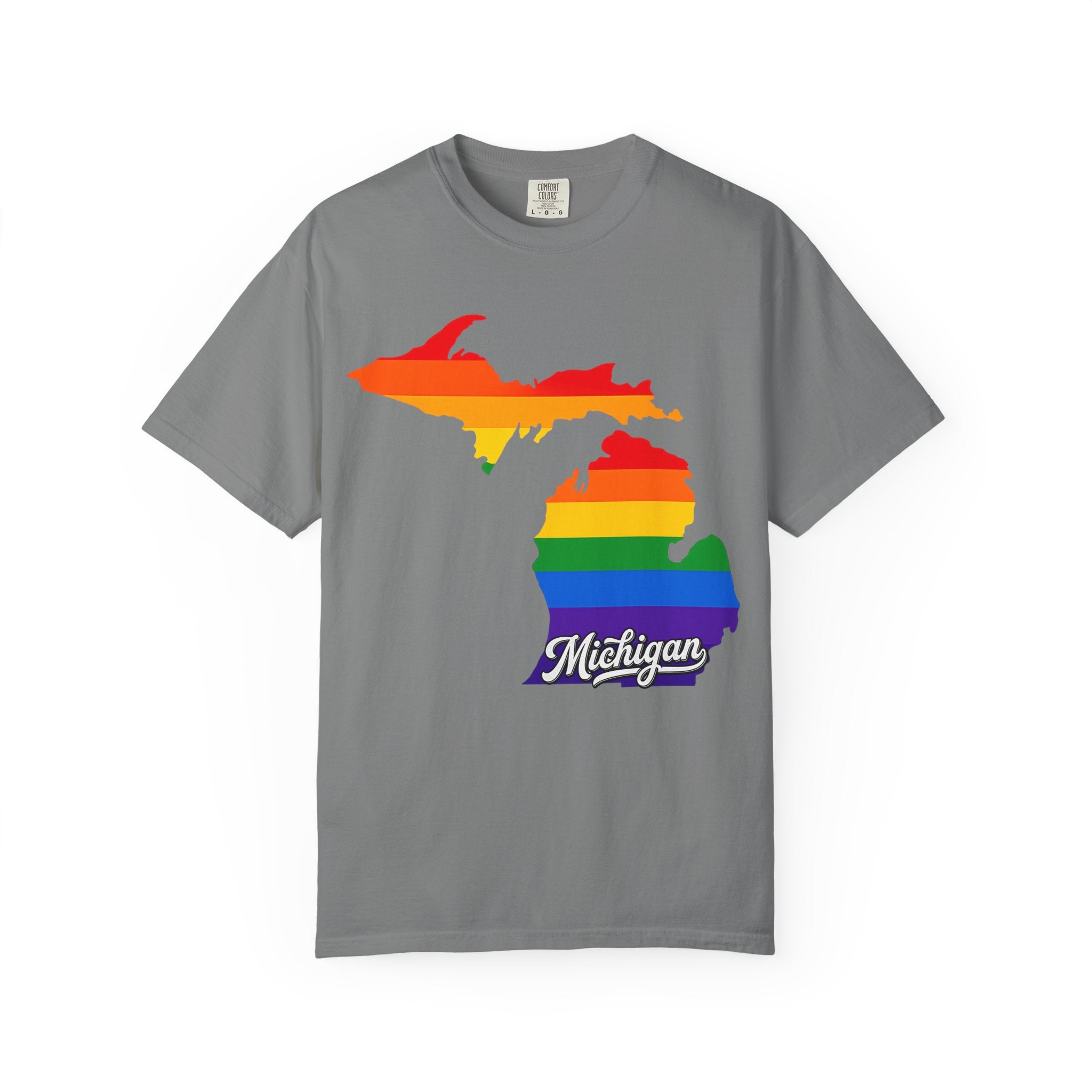 Rainbow Pride Michigan T-shirt | State Map Shirt