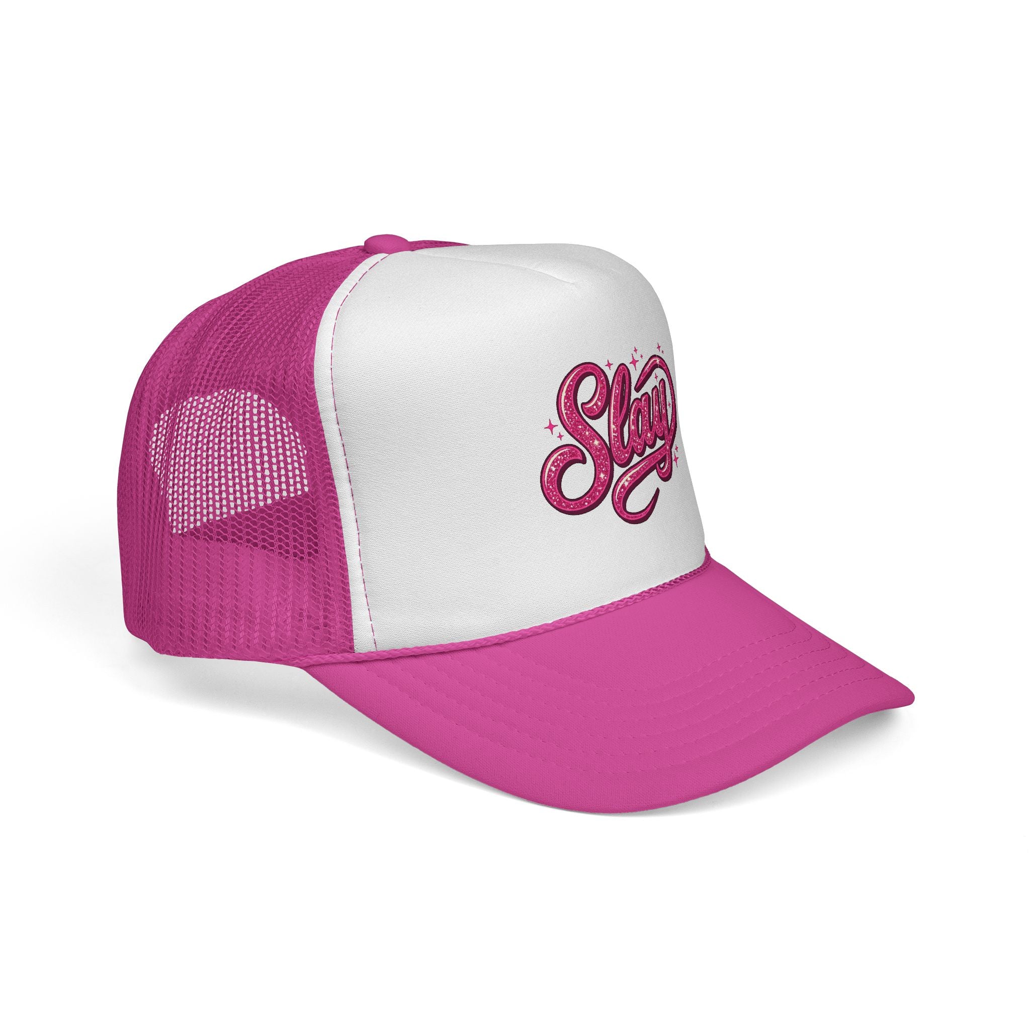 Slay Pink Script Trucker Cap